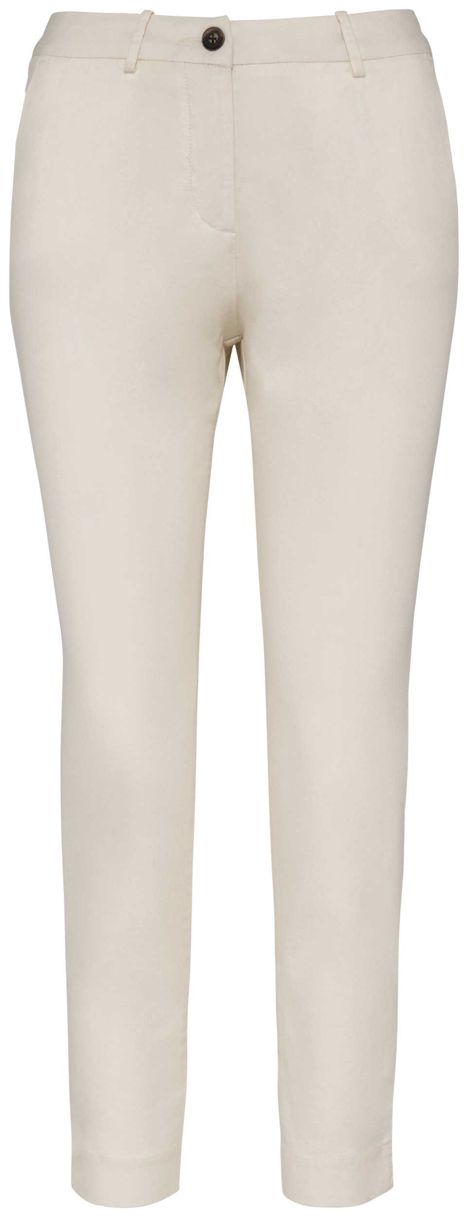 Pantalón chino 7/8 ecorresponsable mujer Ivory