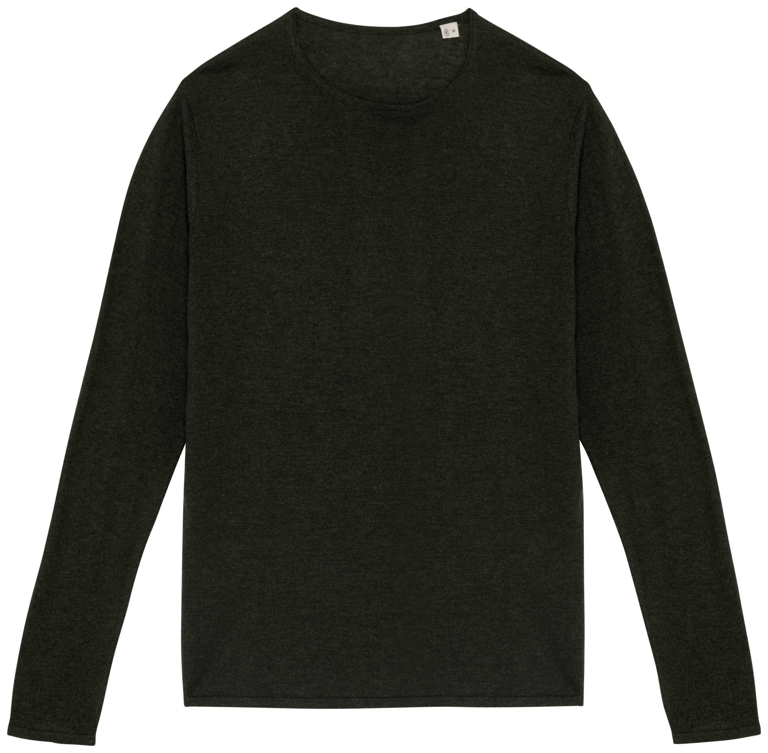 Jersey ecorresponsable cuello redondo de lyocell hombre Organic Khaki Heather