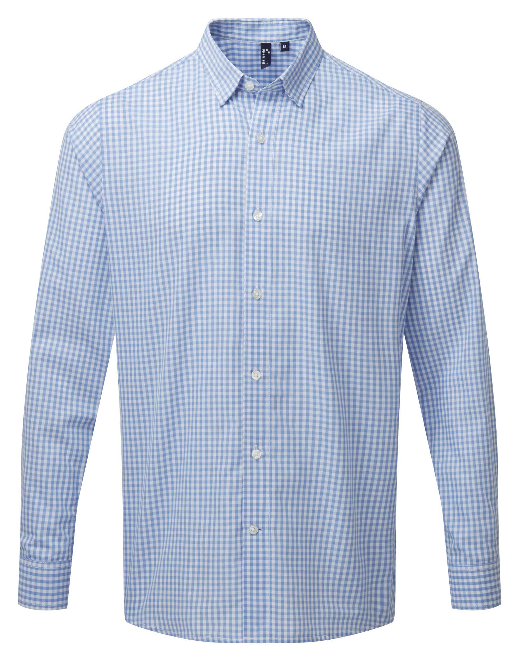 Camisa Vichy con cuadros grandes Light Blue / White