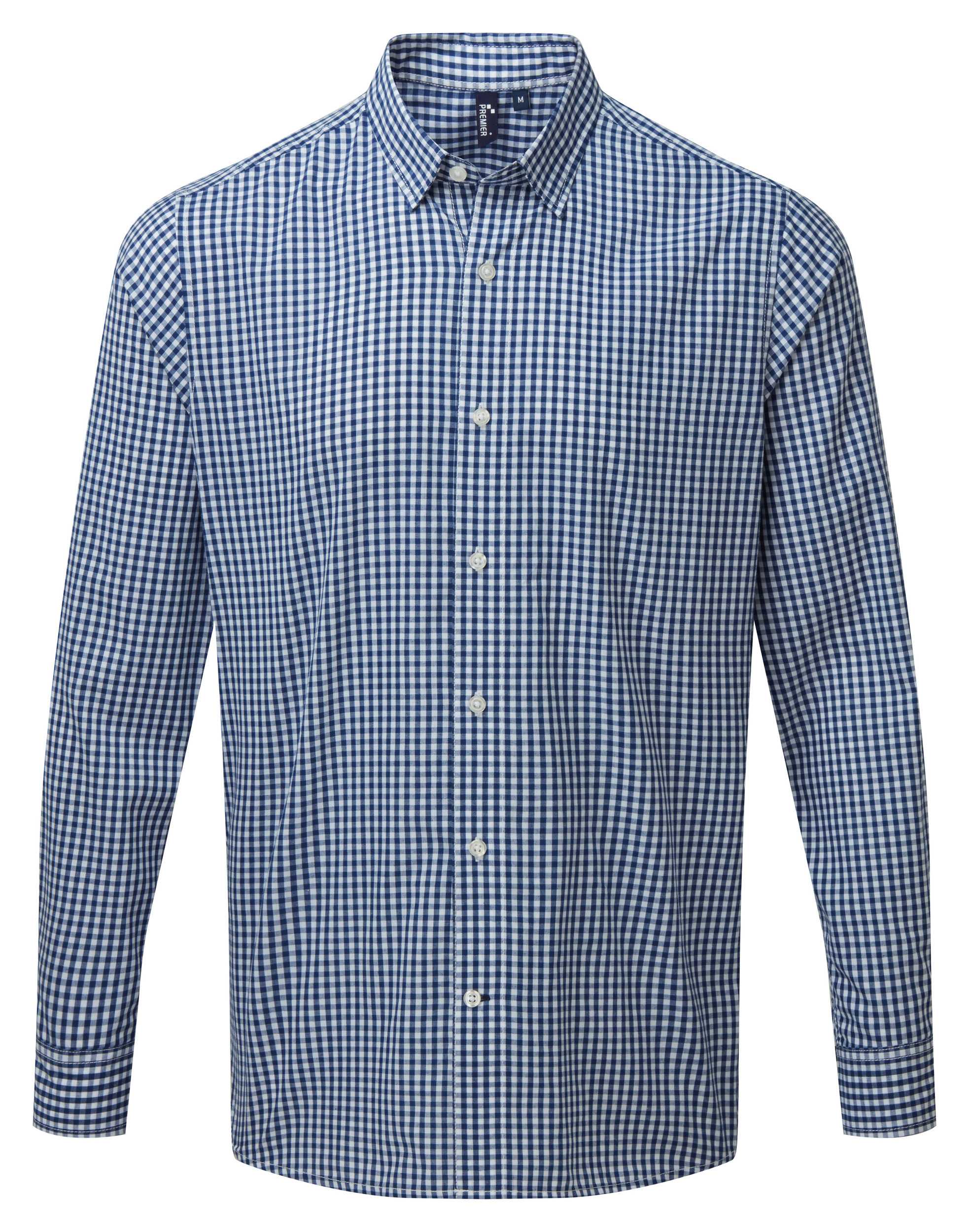 Camisa Vichy con cuadros grandes Navy / White