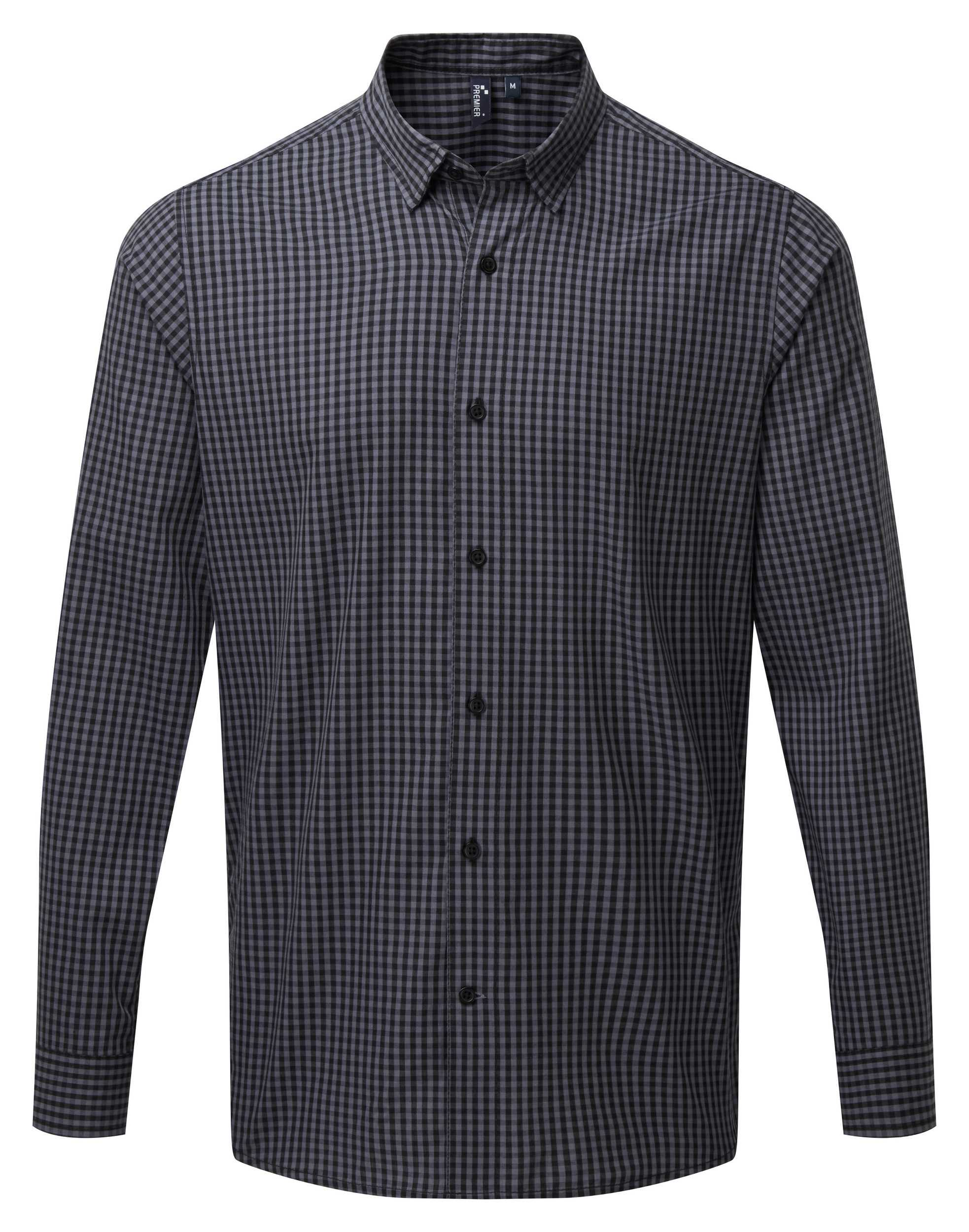 Camisa Vichy con cuadros grandes Steel / Black