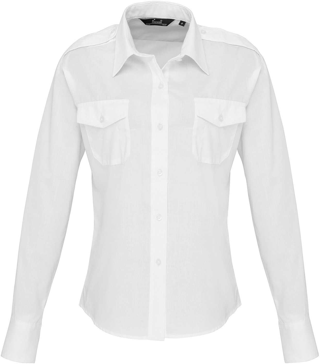 Camisa Piloto manga larga mujer White