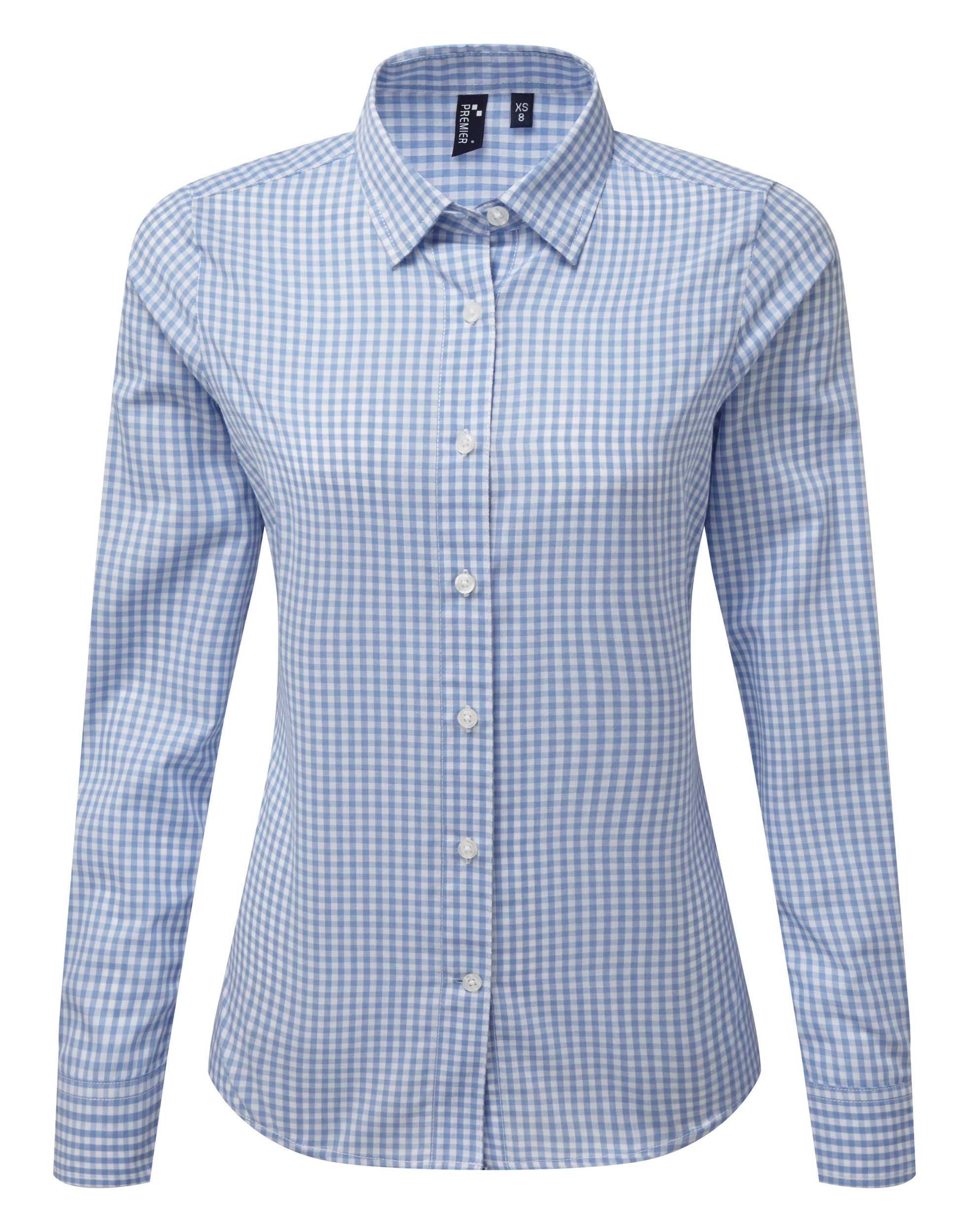 Camisa Vichy con cuadros grandes Light Blue / White