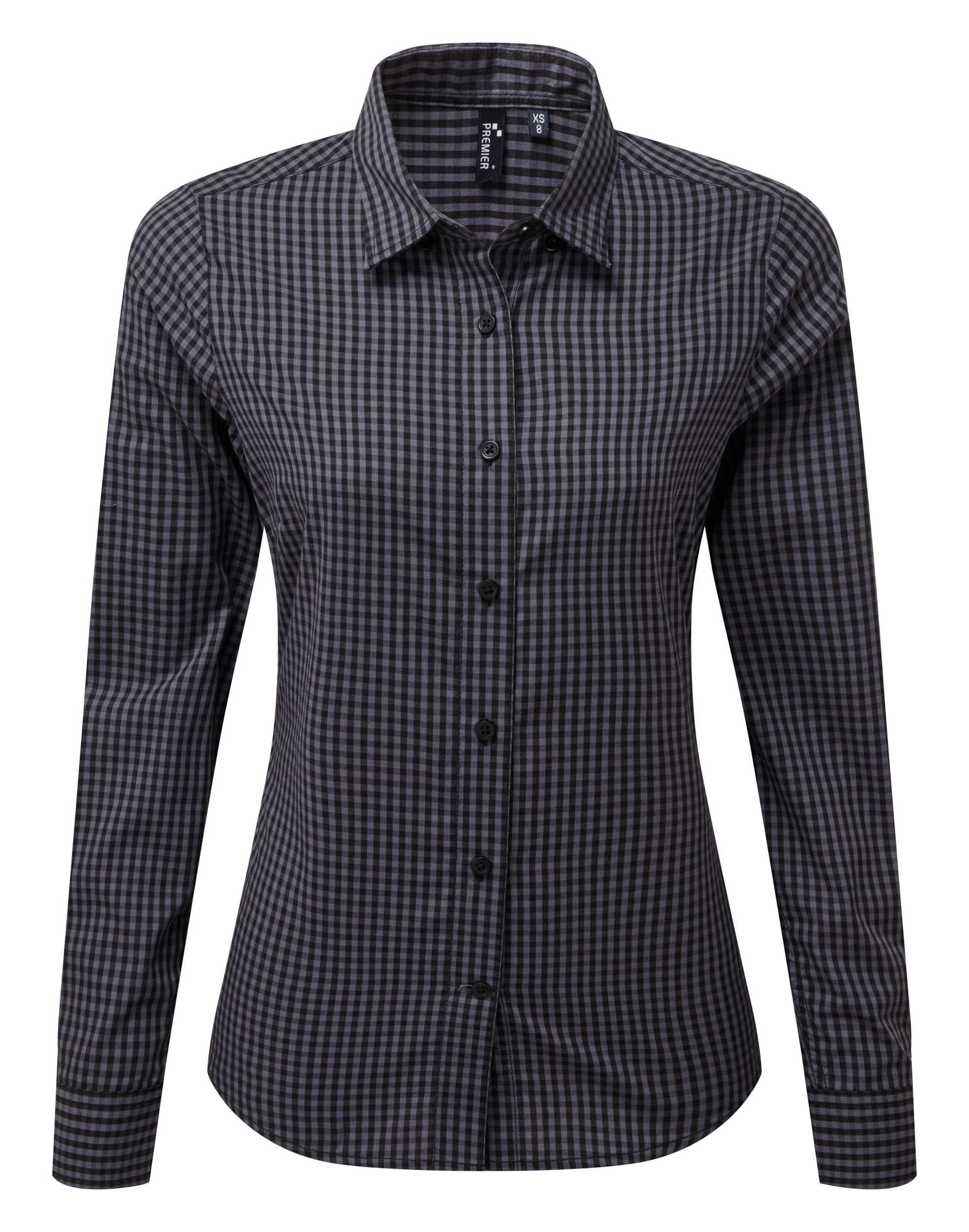 Camisa Vichy con cuadros grandes Steel / Black