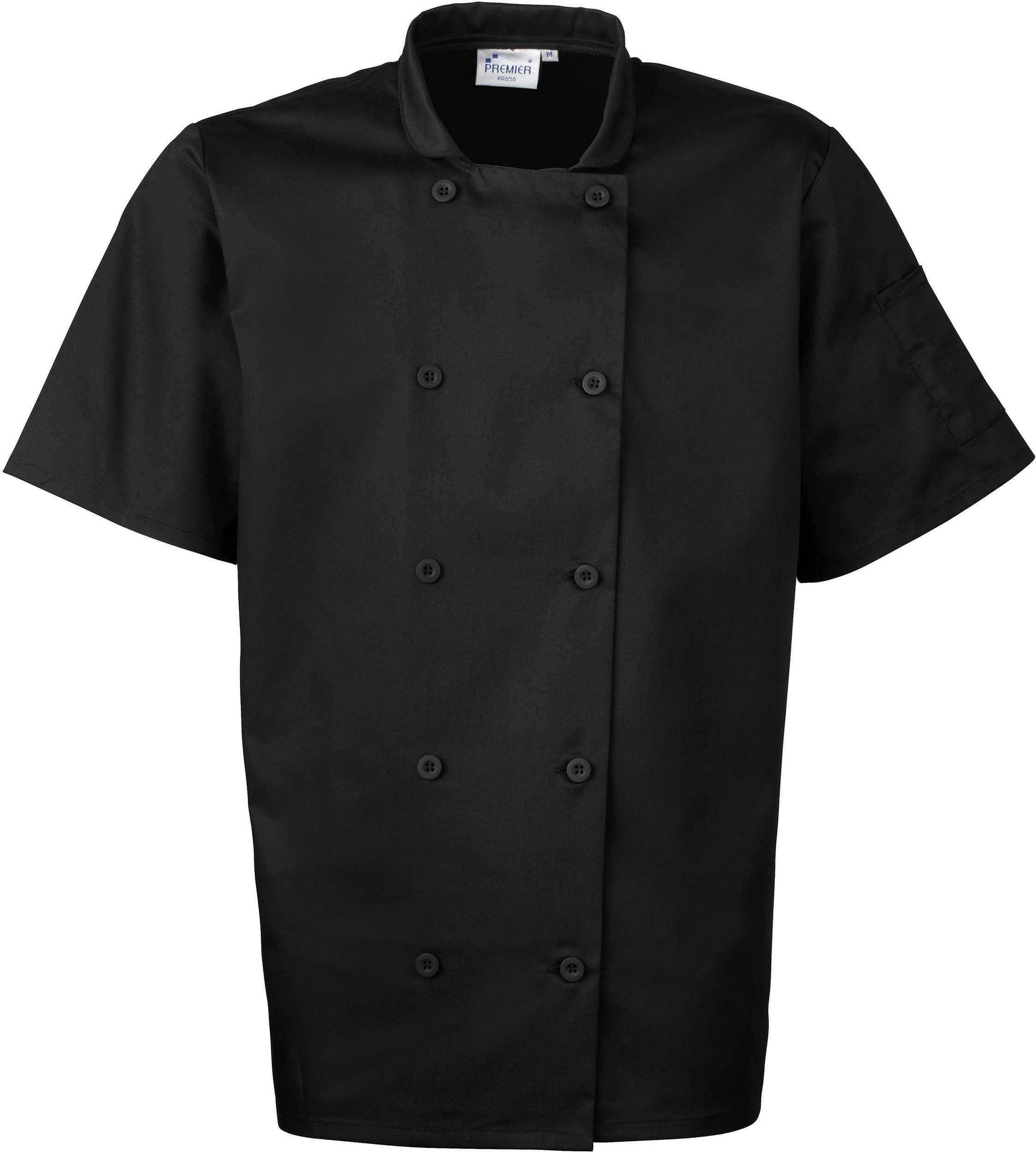 Chaqueta de cocina manga corta Black