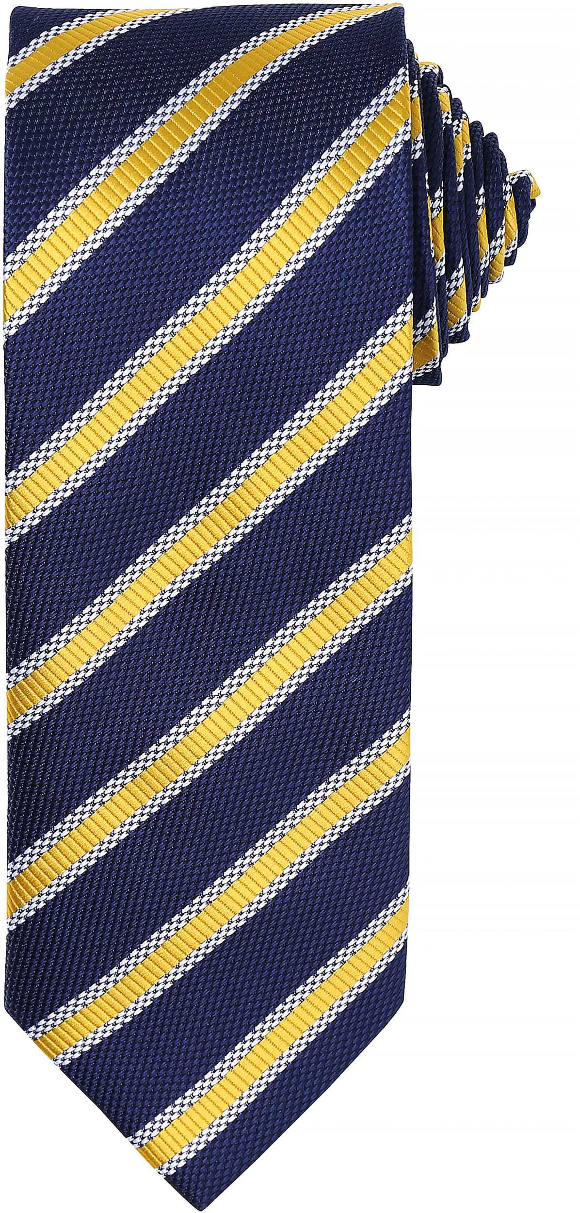 Corbata "Waffle" a rayas Navy / Gold
