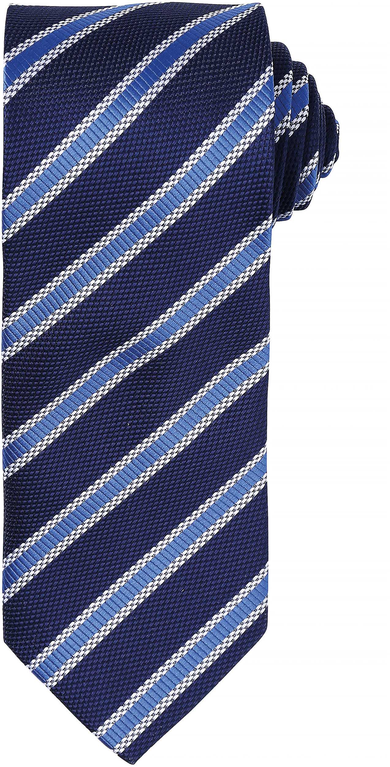 Corbata "Waffle" a rayas Navy / Royal Blue