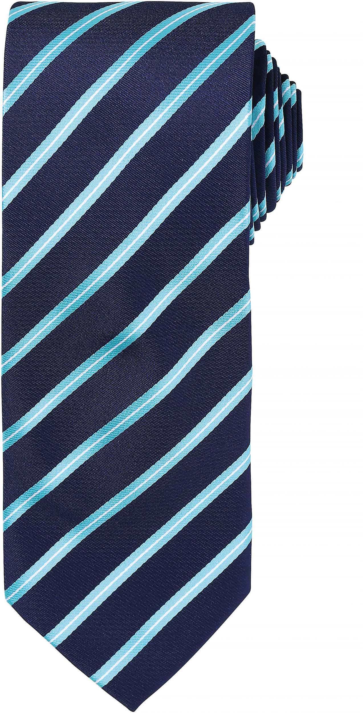 Corbata "Sport" a rayas Navy / Turquoise