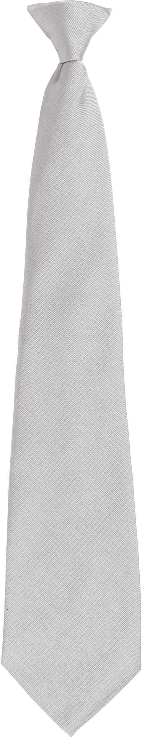 Corbata con clip Silver