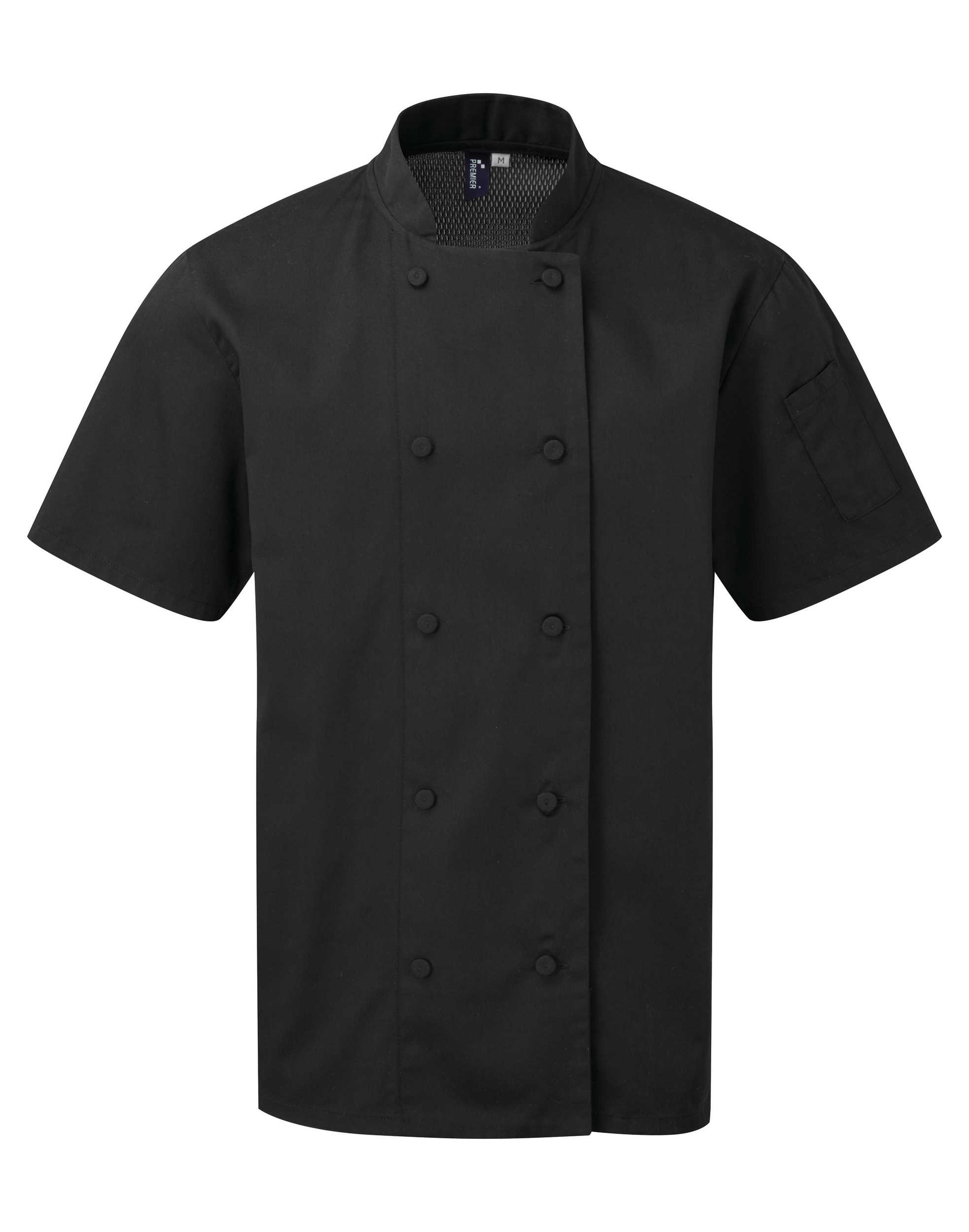 Chaqueta de chef Coolchecker® manga corta Black