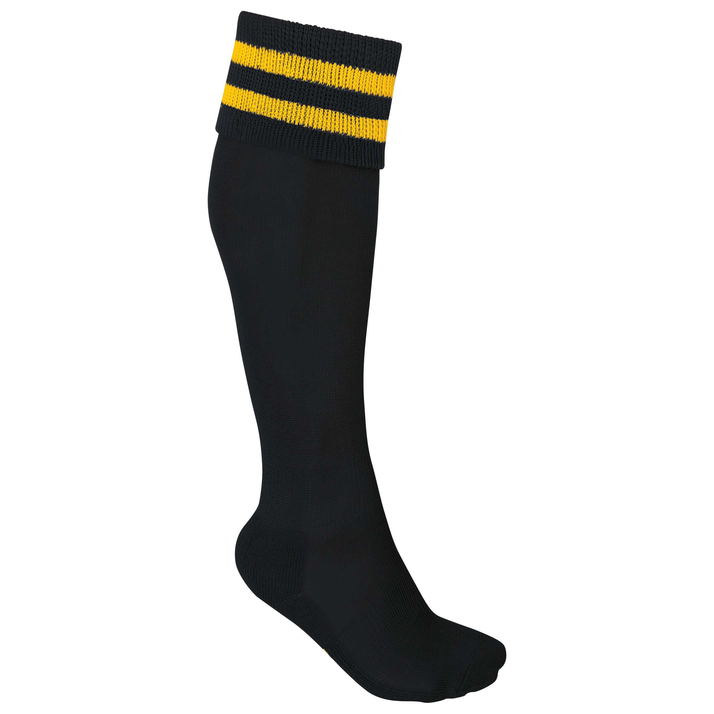 Calcetines deportivos a rayas Black / Sporty Yellow