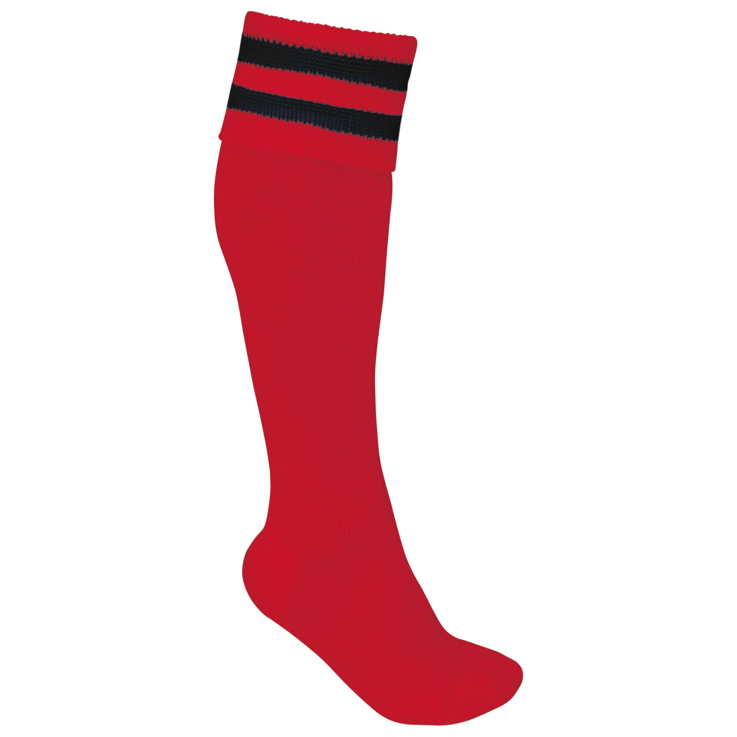 Calcetines deportivos a rayas Sporty Red / Black