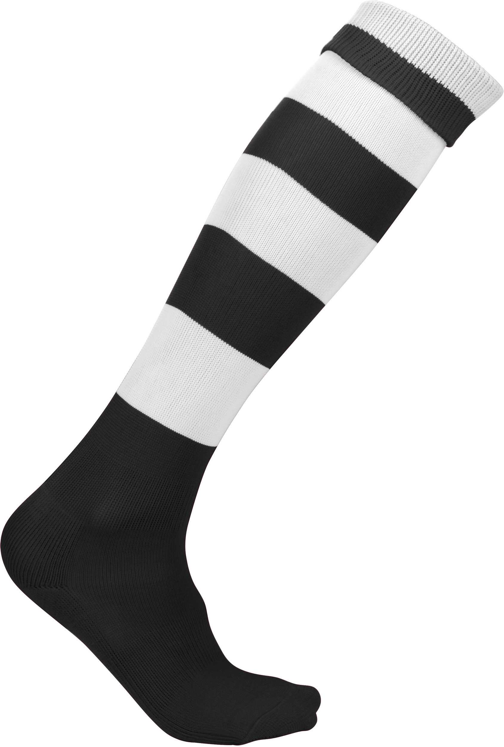 Calcetines deportivos a rayas unisex Black / White