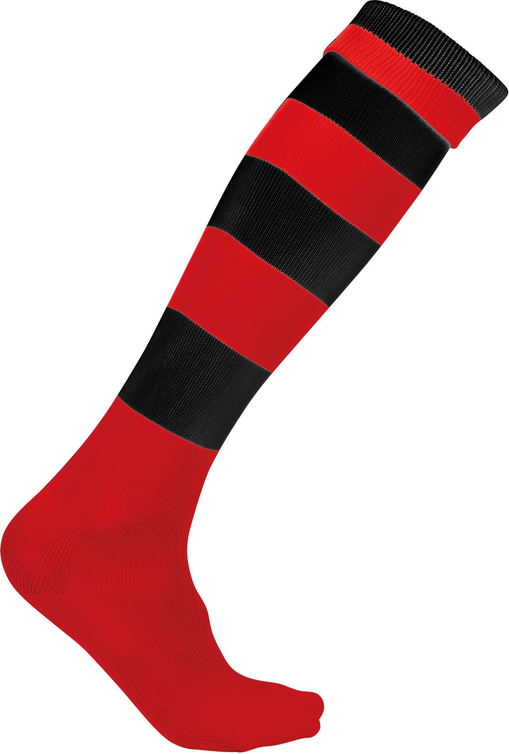 Calcetines deportivos a rayas unisex Sporty Red / Black