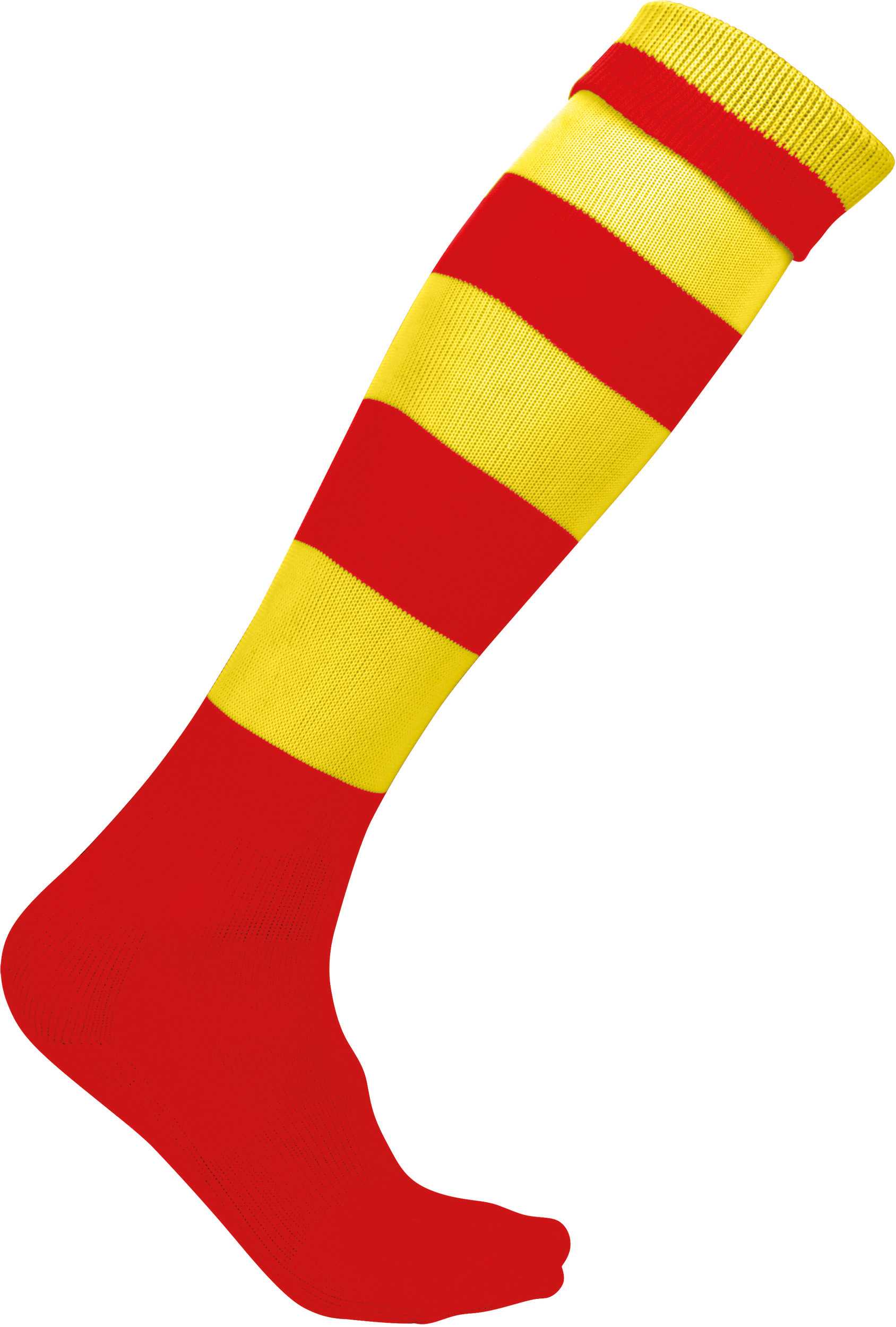 Calcetines deportivos a rayas unisex Sporty Red / Sporty Yellow