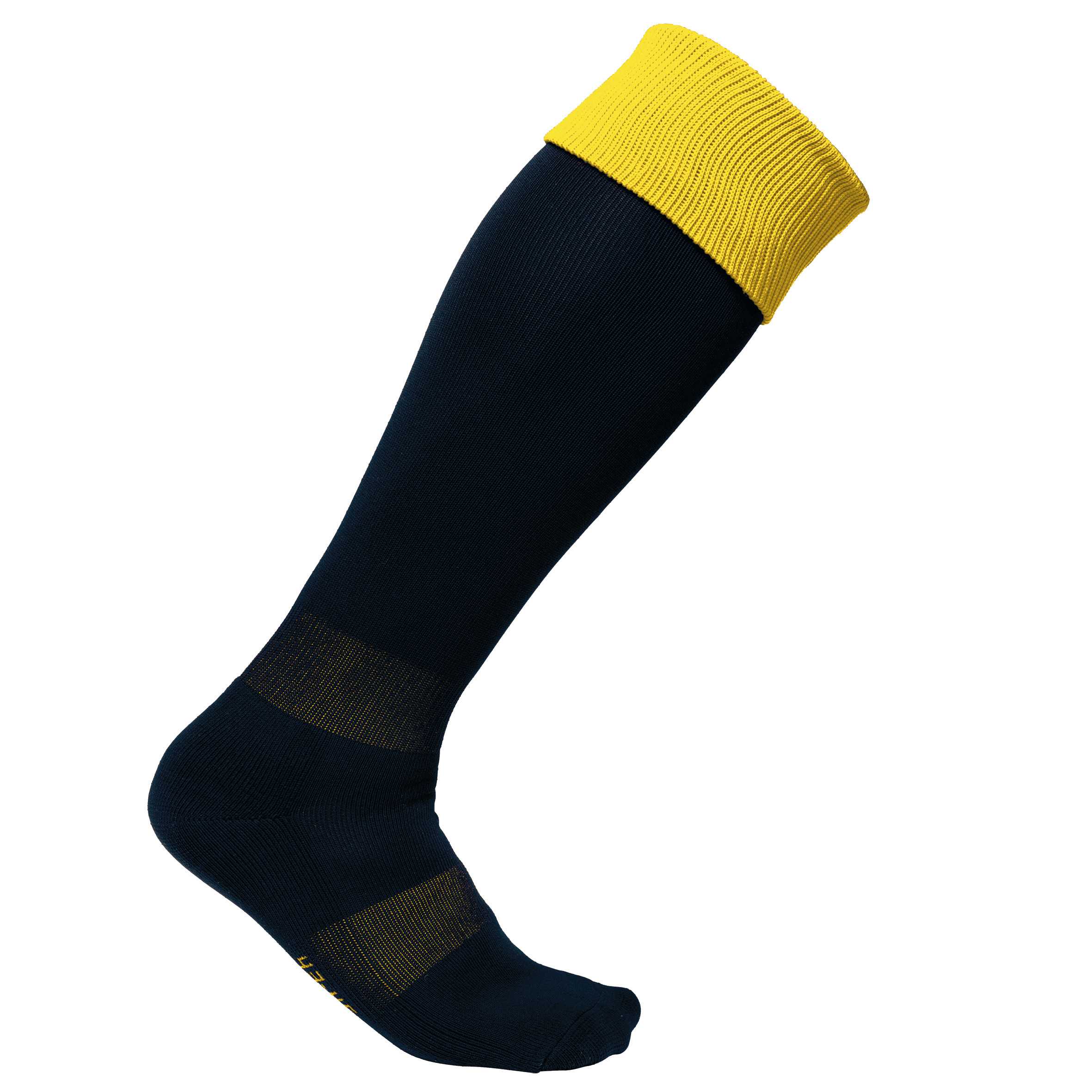 Calcetines deportivos bicolor Black / Sporty Yellow