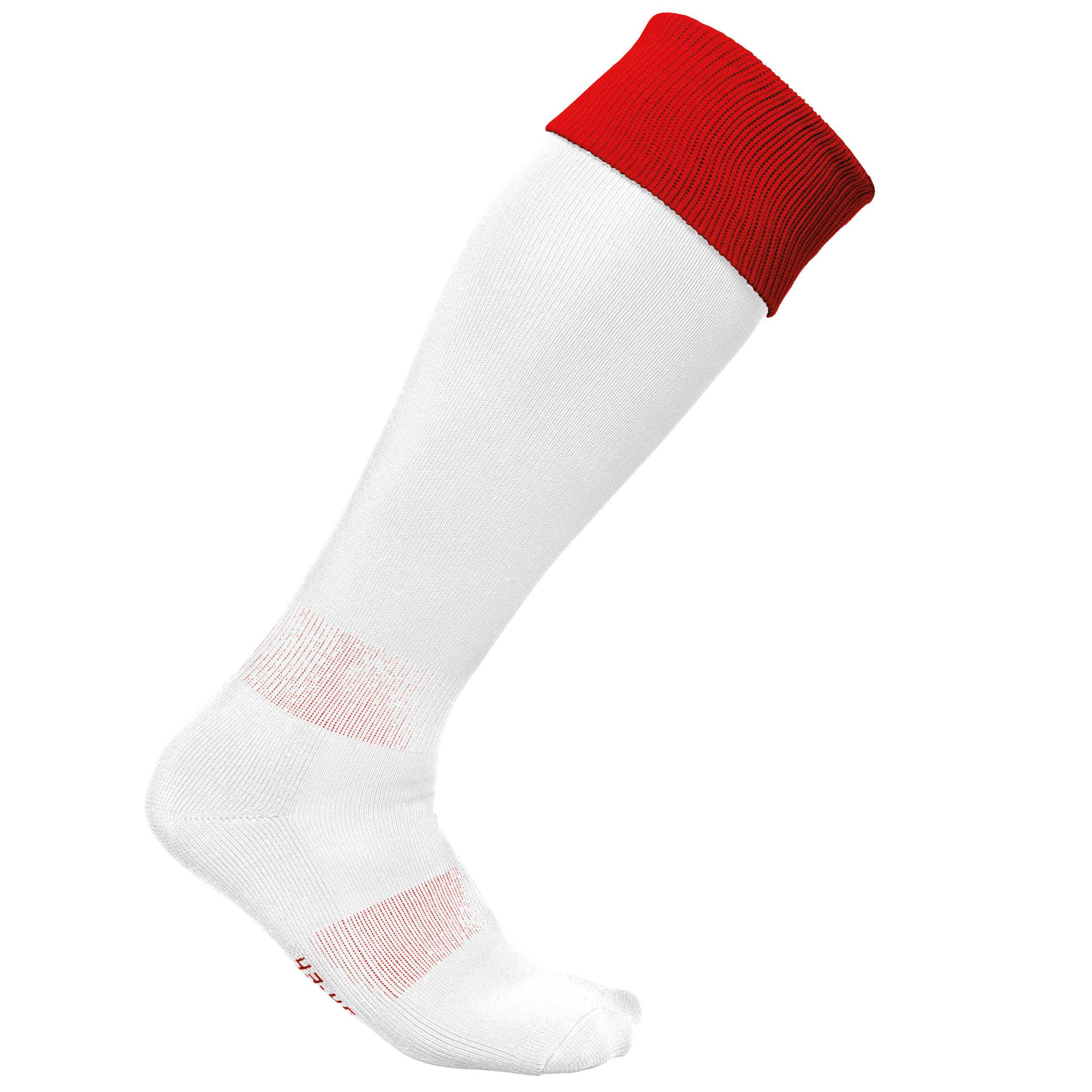 Calcetines deportivos bicolor White / Sporty Red