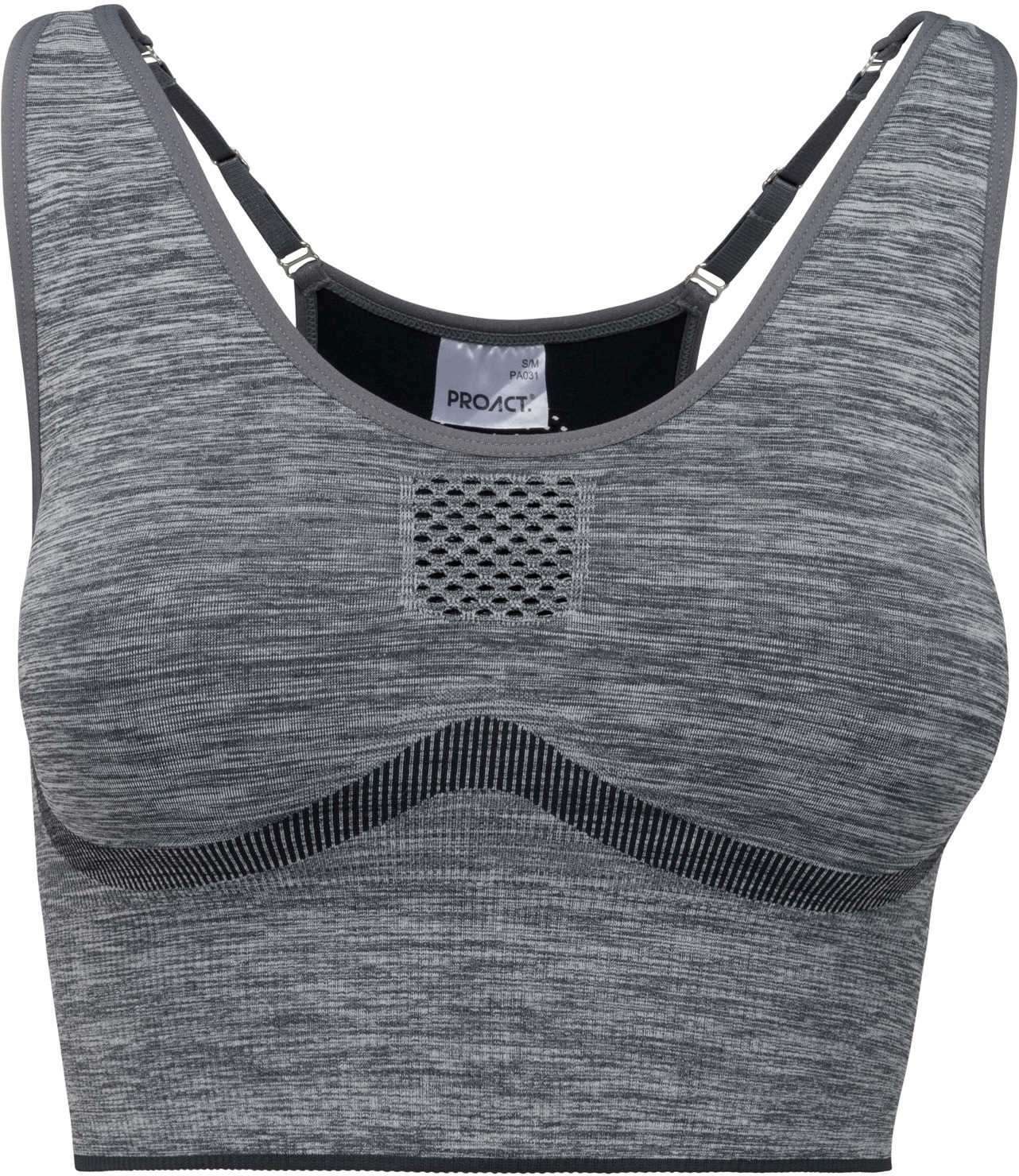 Sujetador deportivo ajustable sin costuras Storm Grey Melange