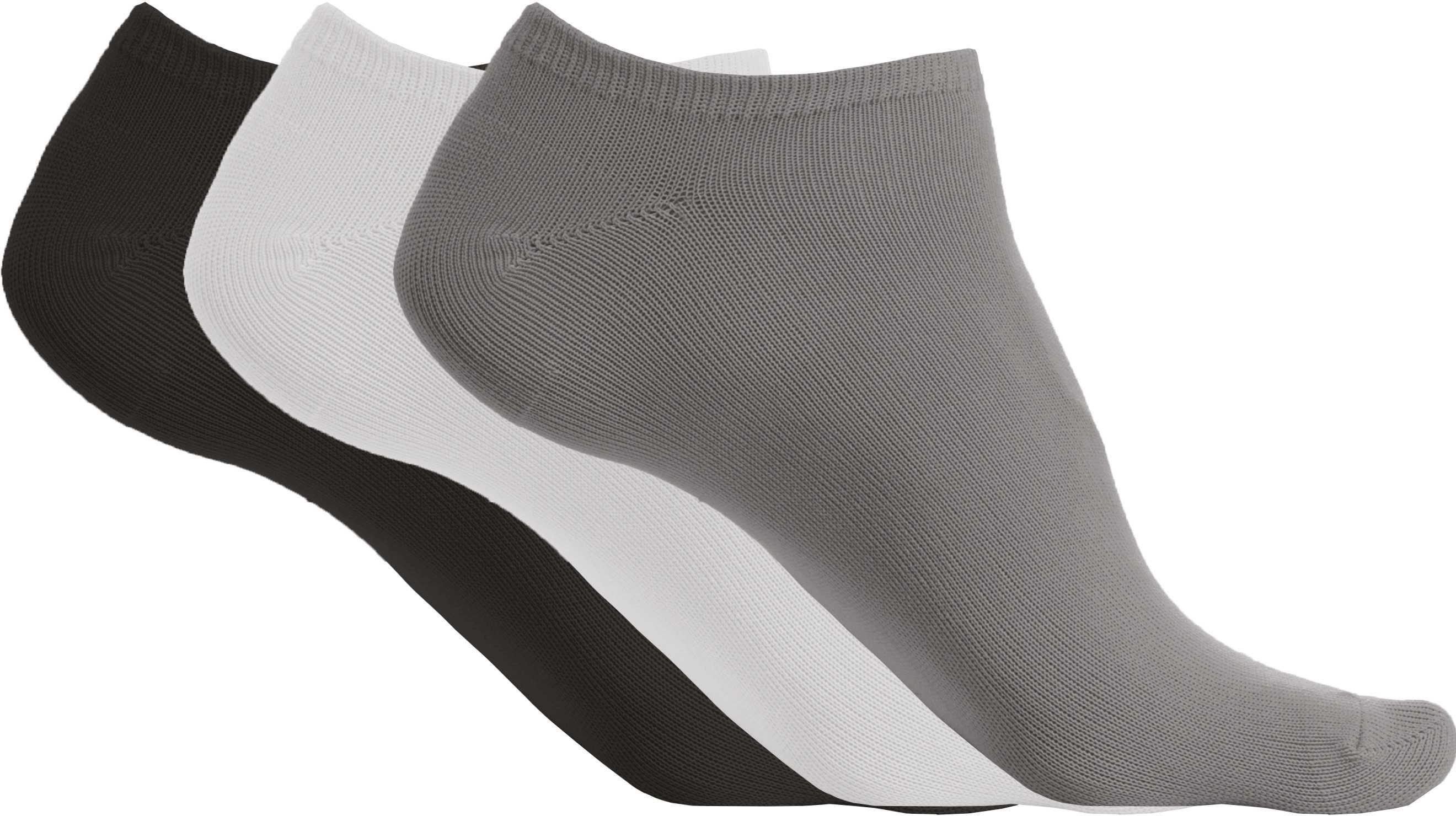 Calcetines cortos microfibra : pack de tres pares Storm Grey / White / Black