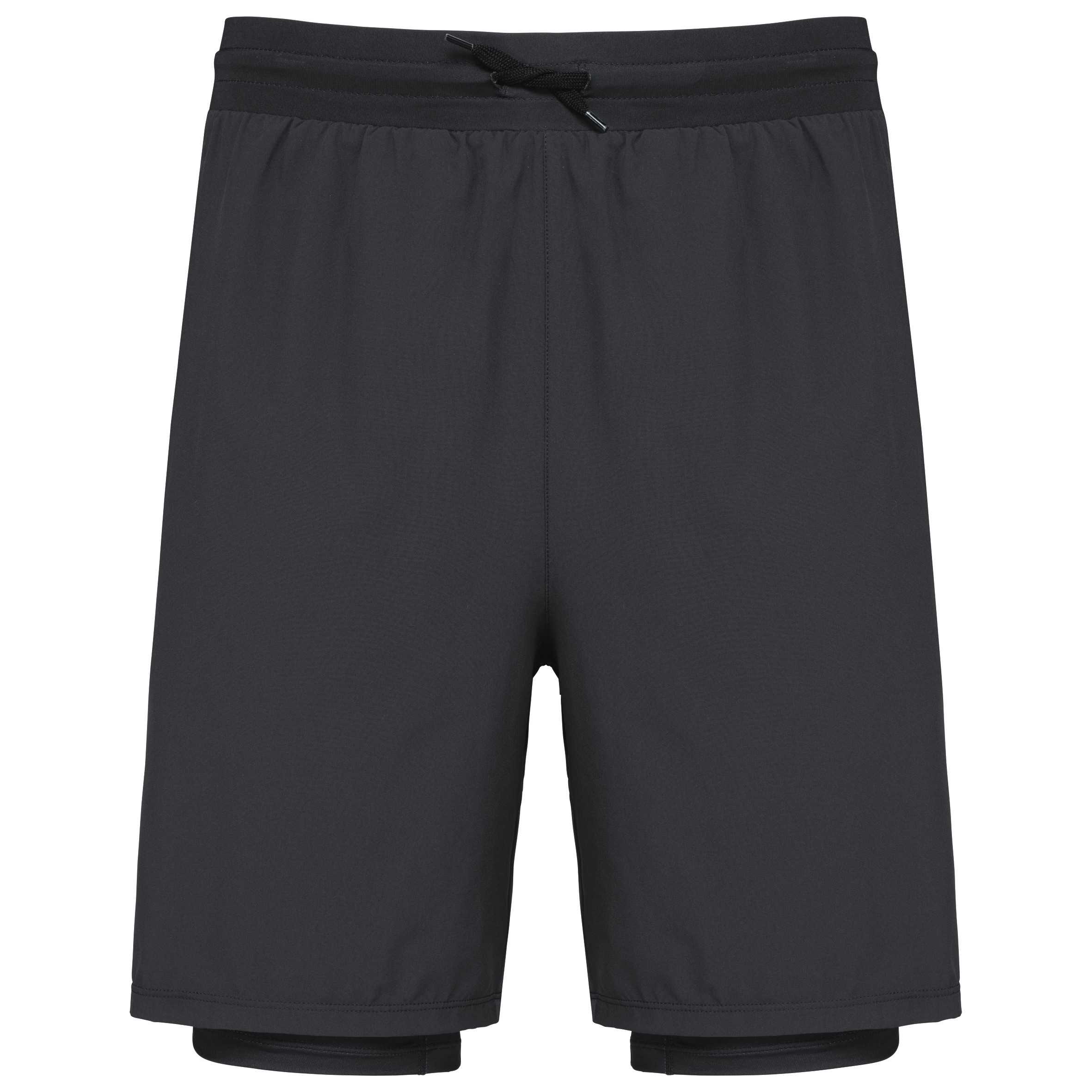 Short ecorresponsable 2 en 1 con prenda interior integrada hombre Black