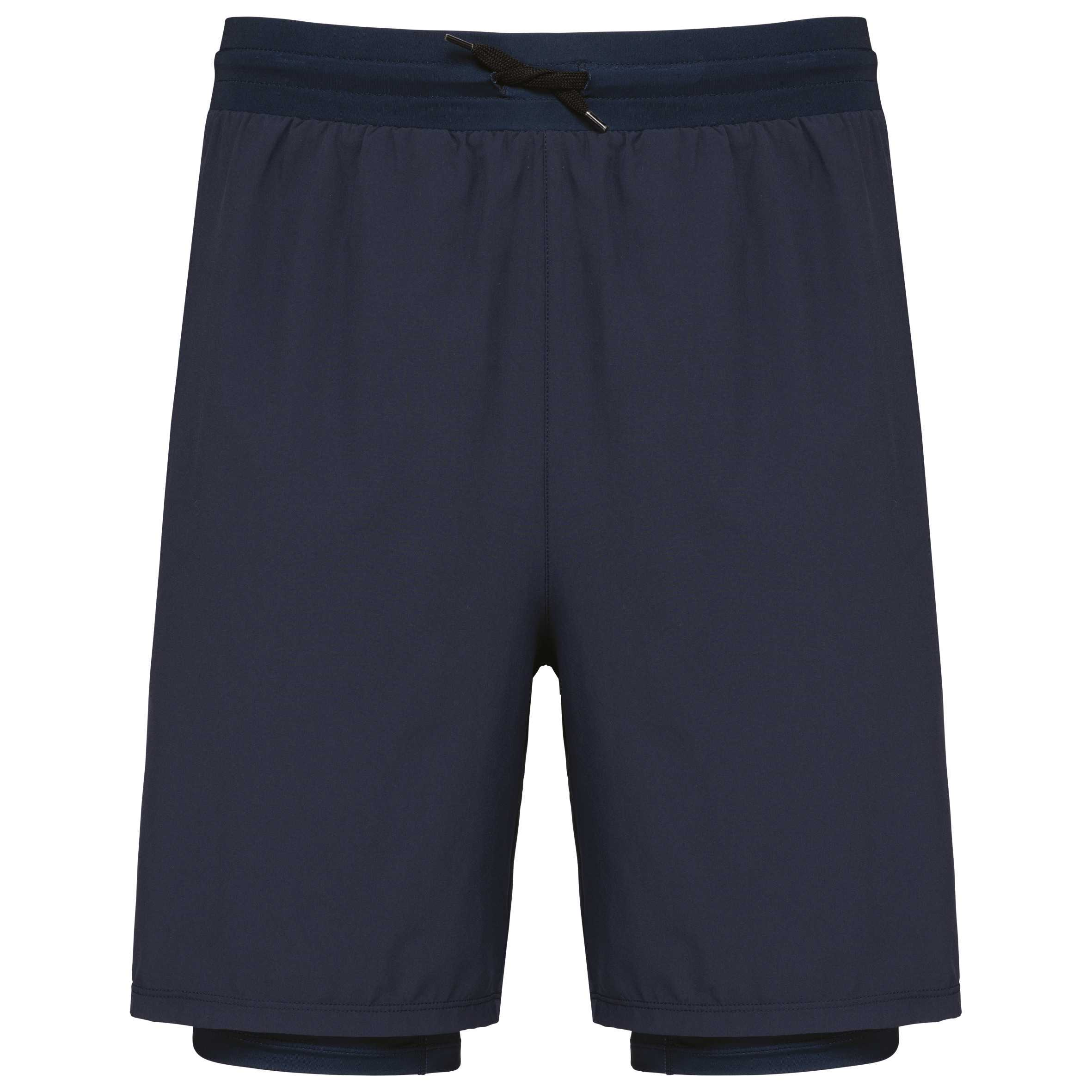 Short ecorresponsable 2 en 1 con prenda interior integrada hombre Navy