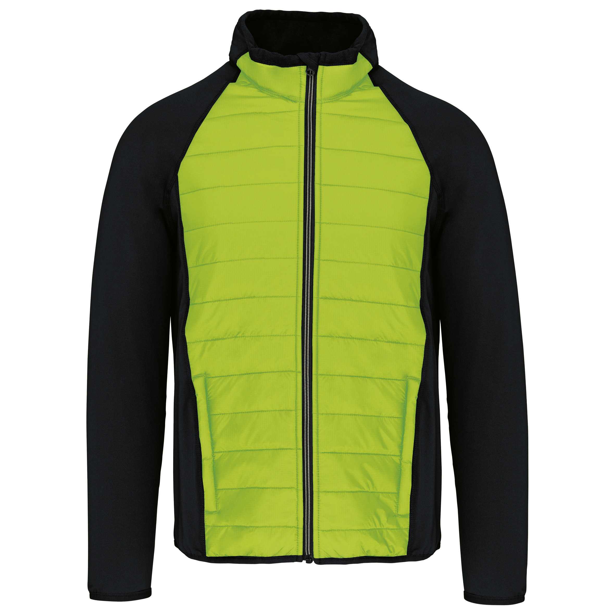 Chaqueta deporte bimaterial unisex Lime / Black