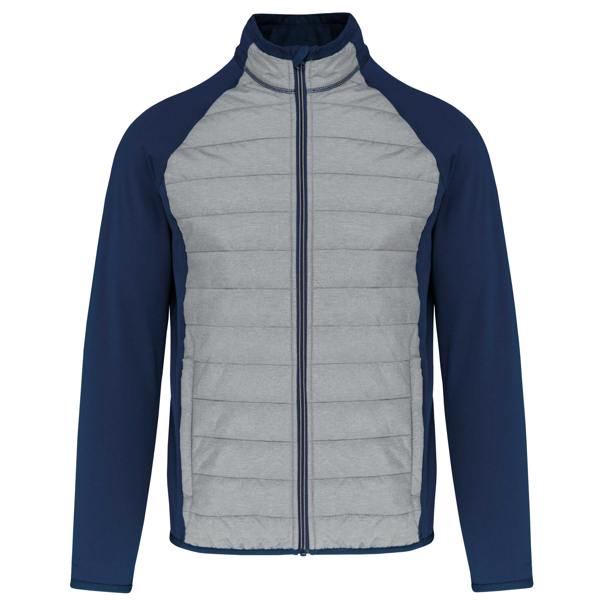 Chaqueta deporte bimaterial unisex Marl Grey / Sporty Navy