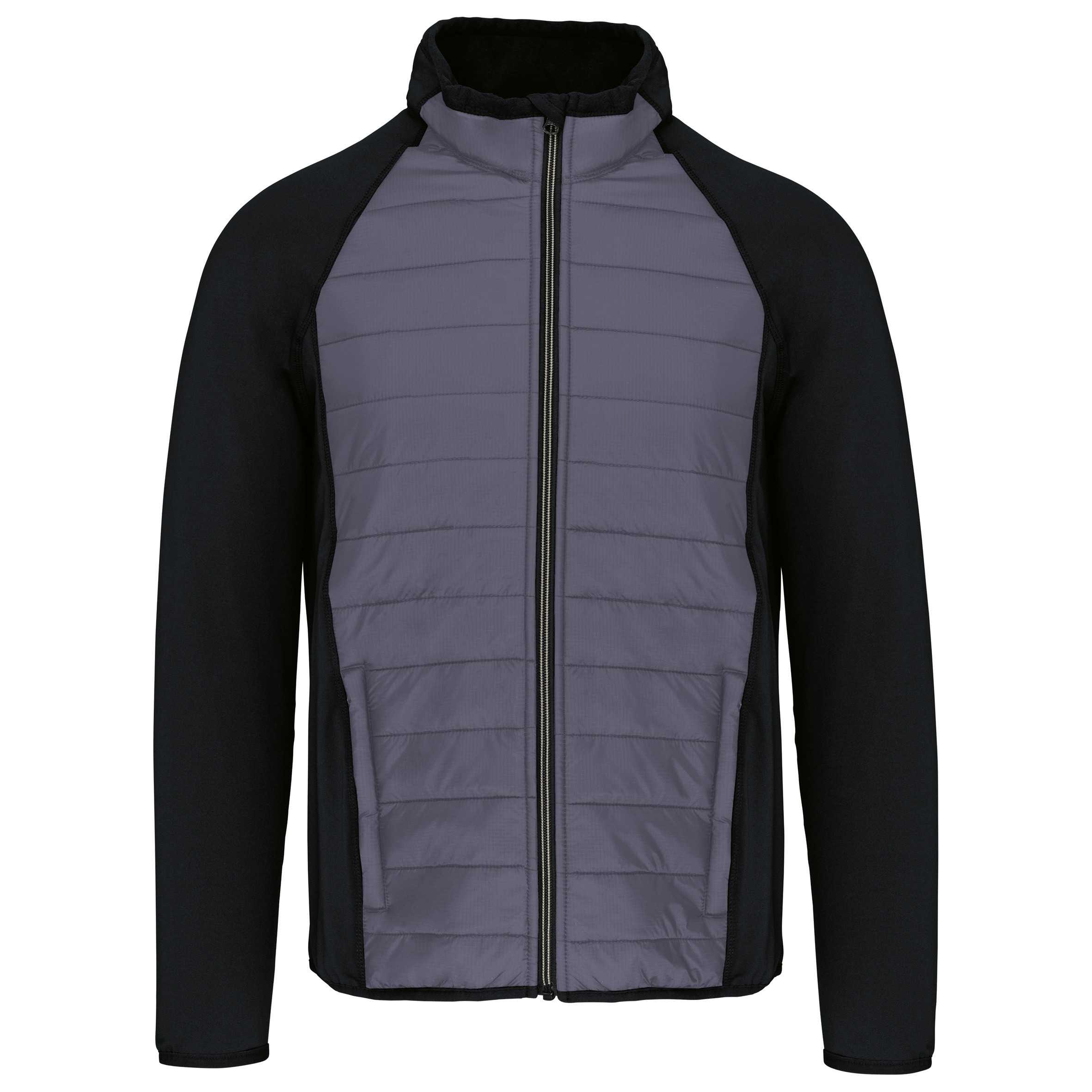 Chaqueta deporte bimaterial unisex sporty grey / Black