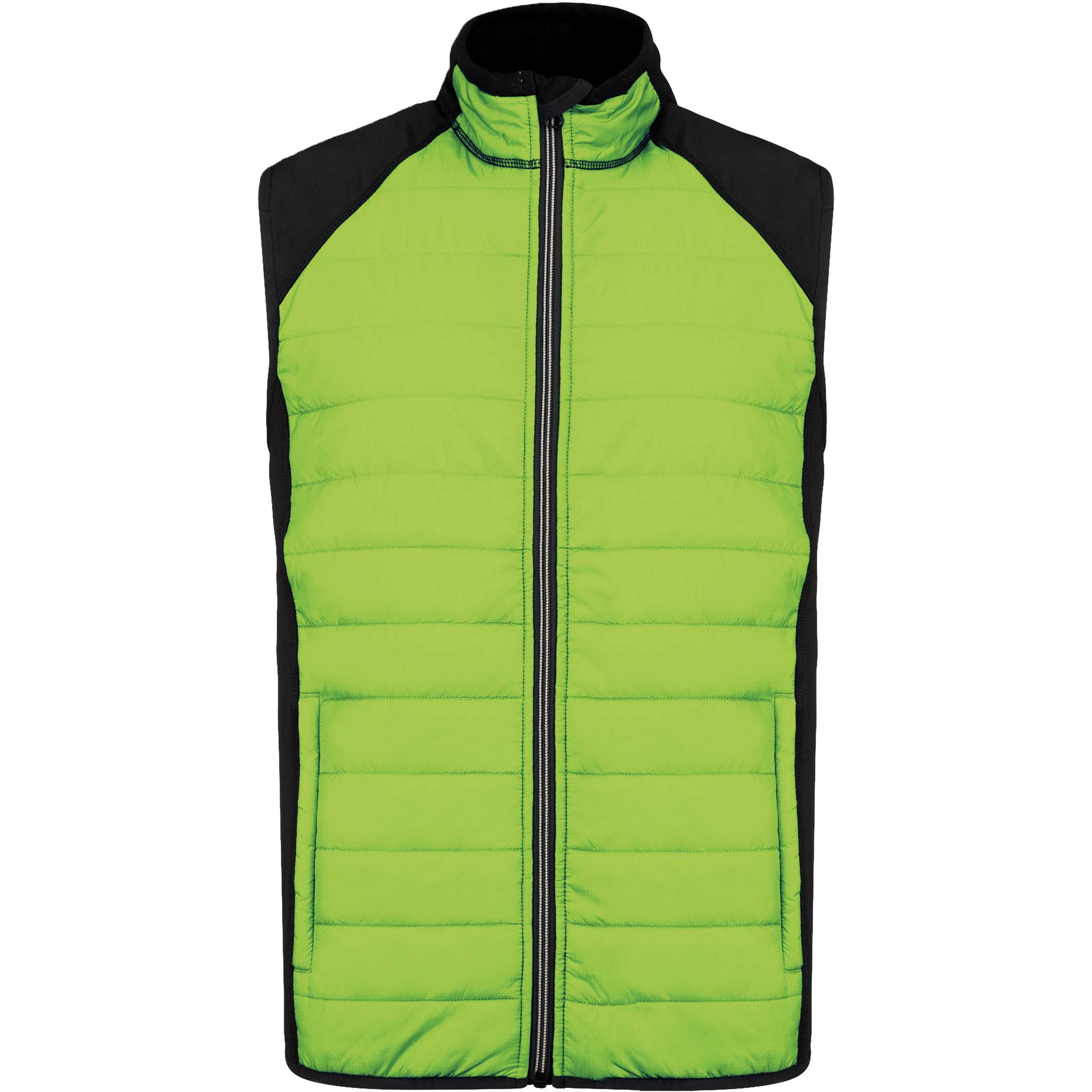 Chaleco deportivo bimaterial unisex Lime / Black