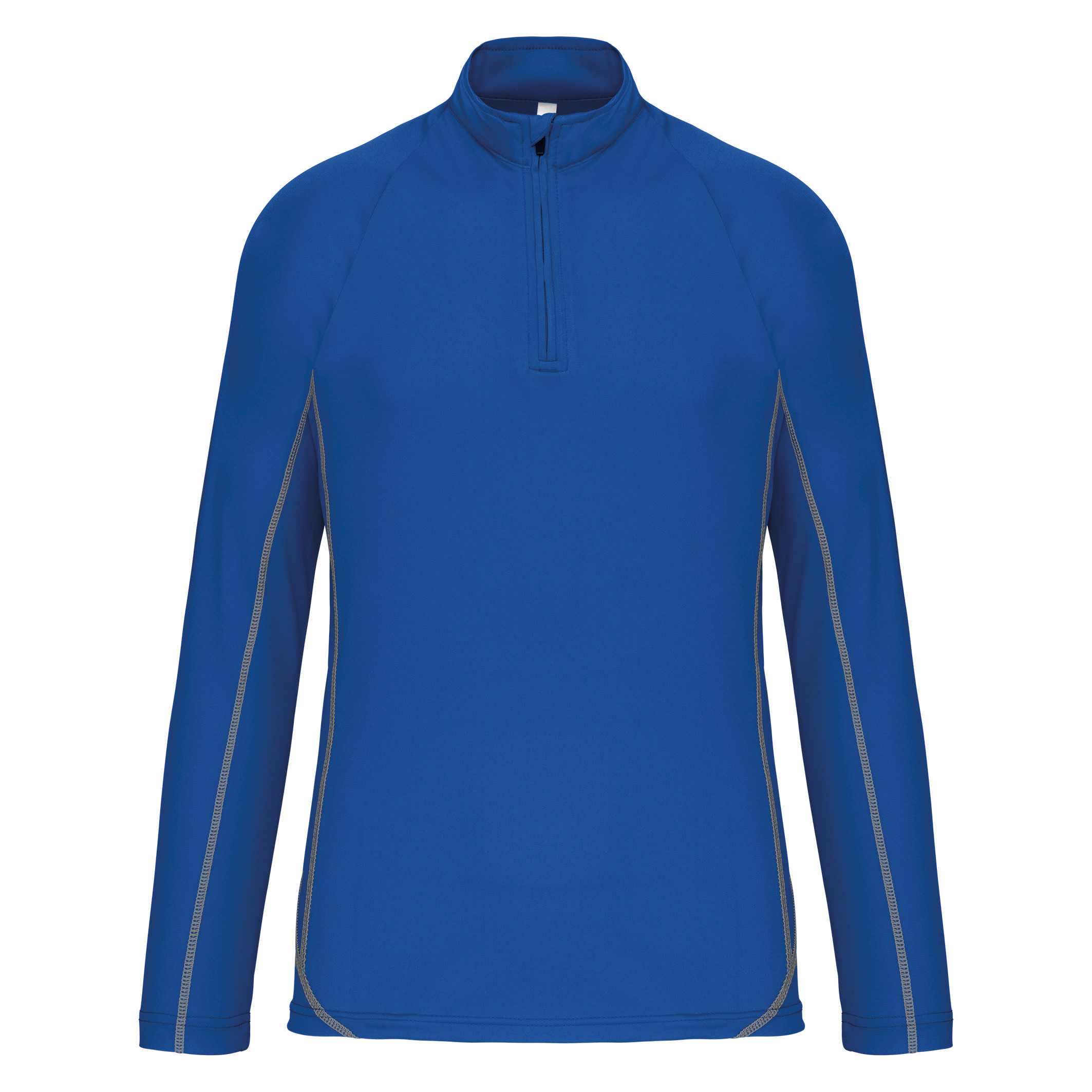 Top deportivo de manga larga ¼ zip hombre Sporty Royal Blue