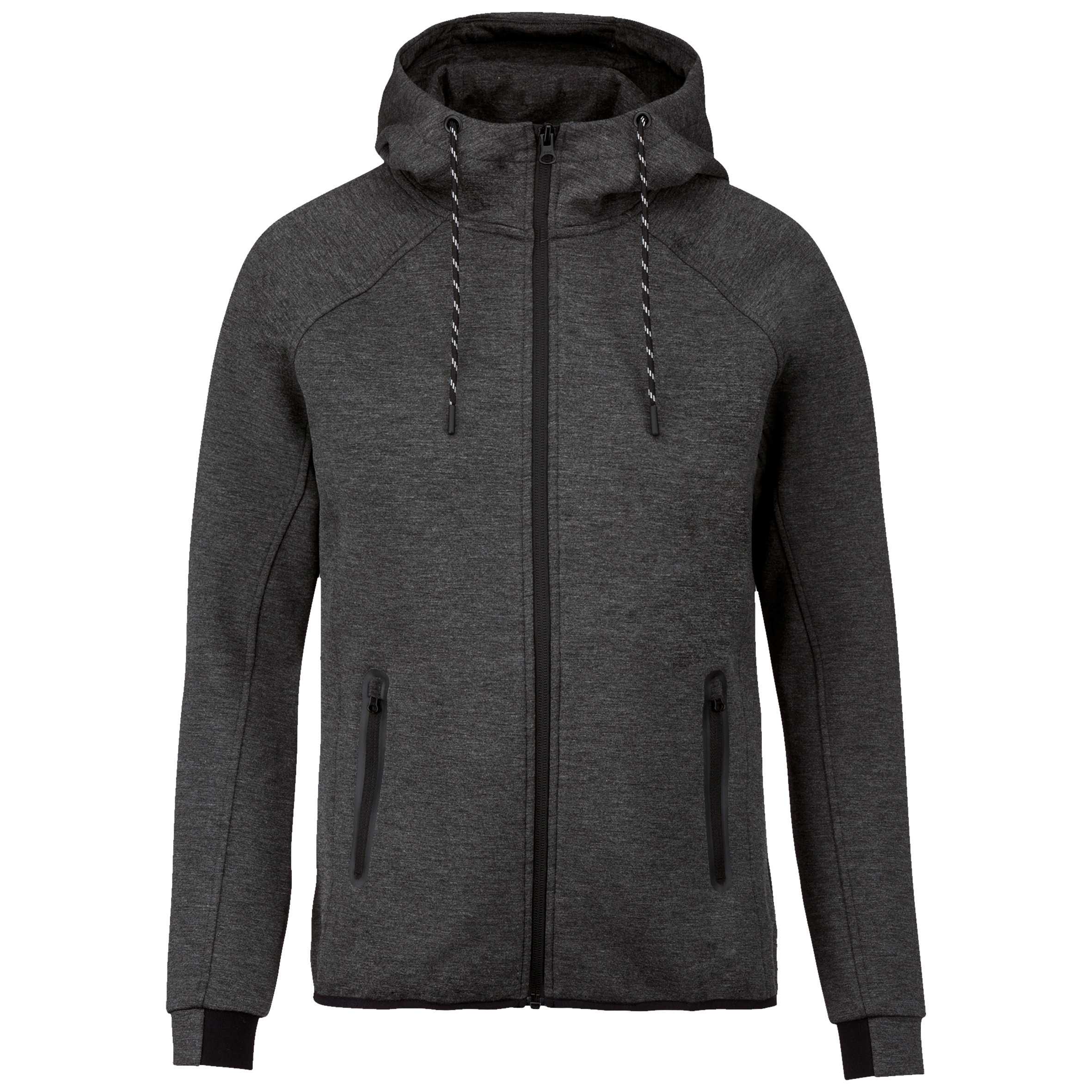 Chaqueta de chándal performance con capucha hombre Deep Grey Heather