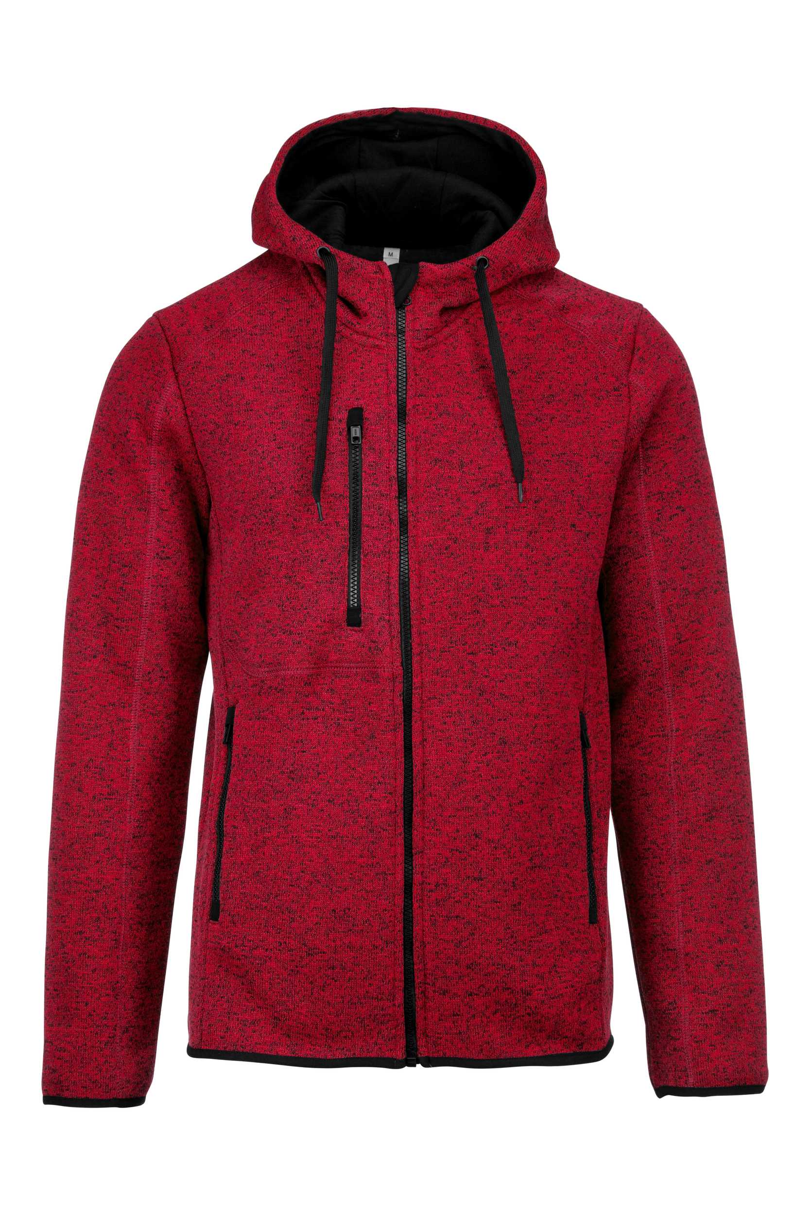 Chaqueta jaspeada con capucha hombre Red Melange