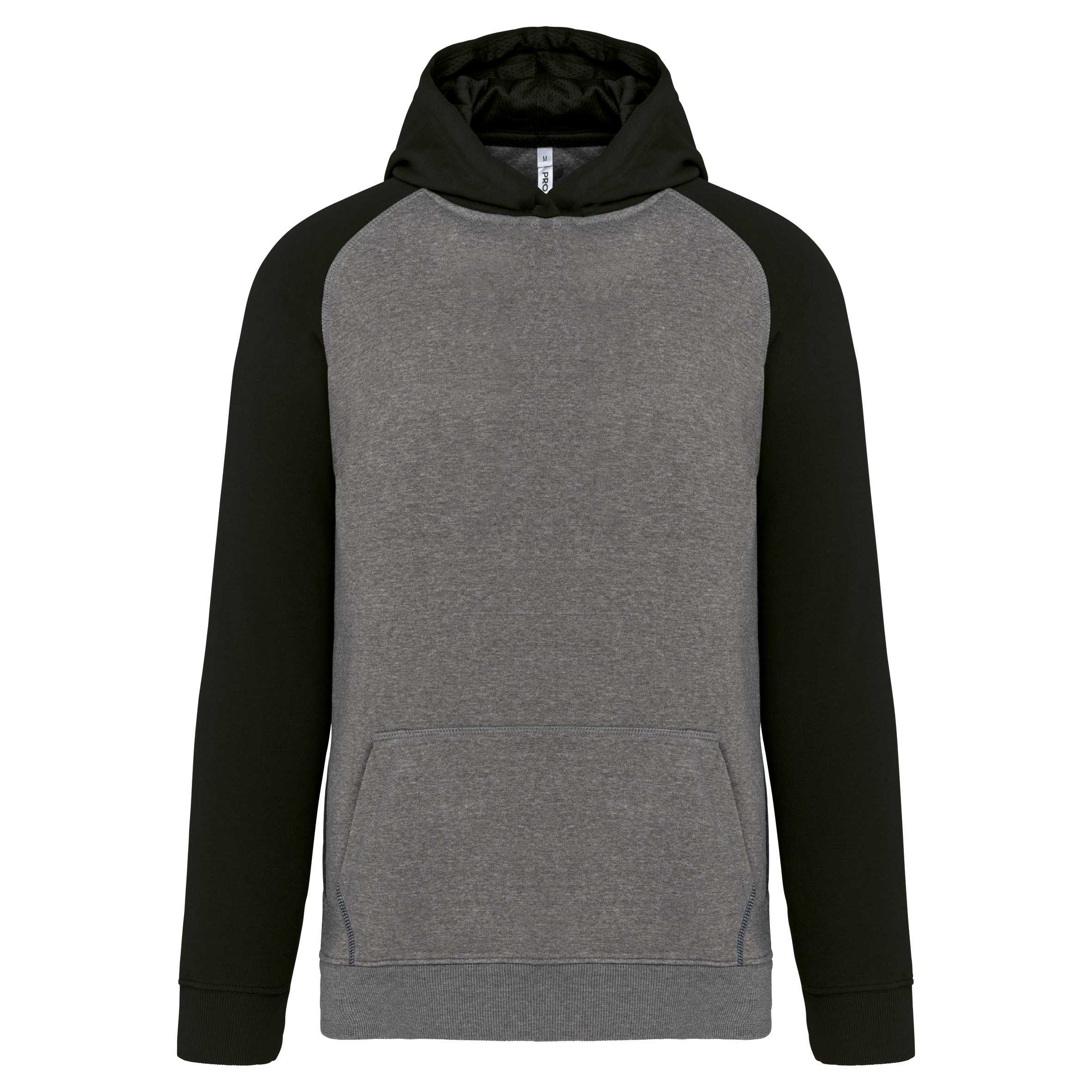 Sudadera bicolor con capucha para niños Grey Heather / Black
