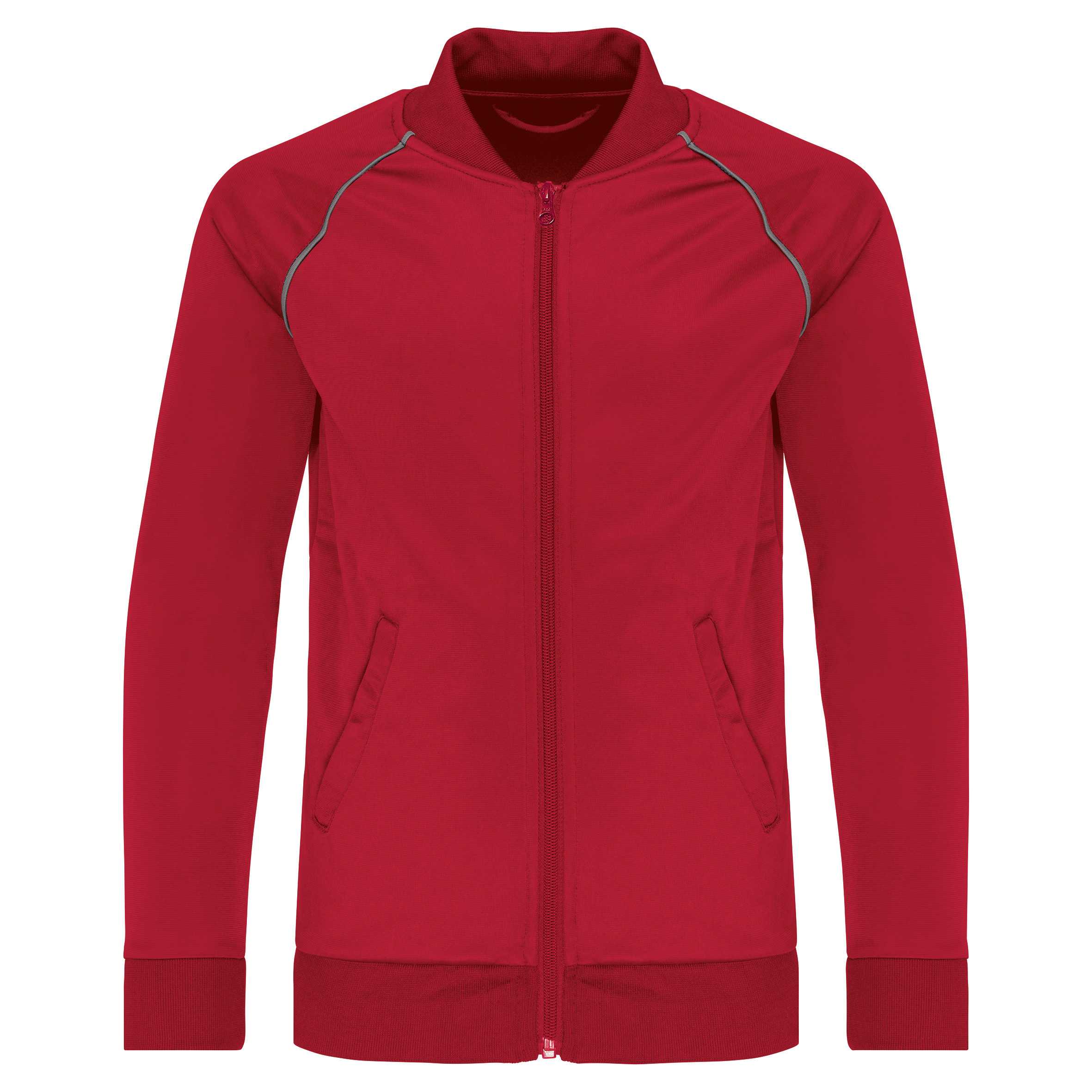 Chaqueta de CHÁNDAL con cremallera y ribete niños Sporty Red