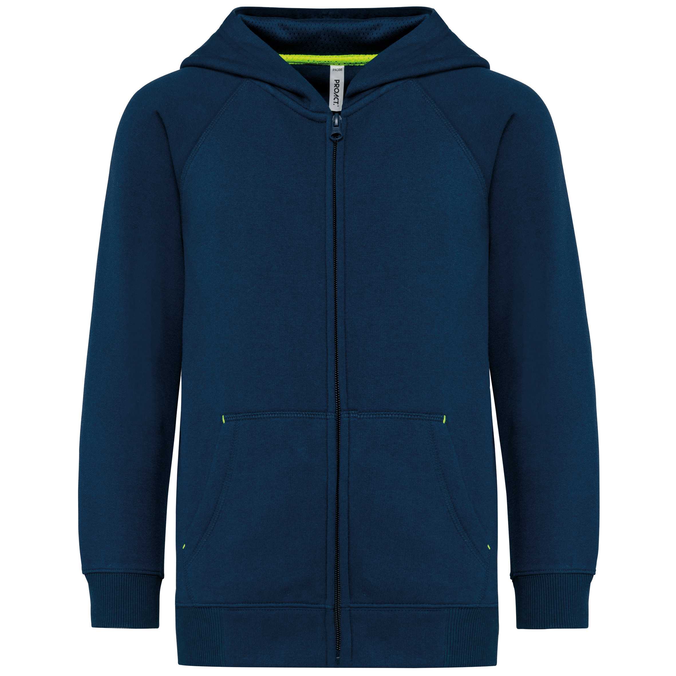 Chaqueta cremallera y capucha infantil Sporty Navy