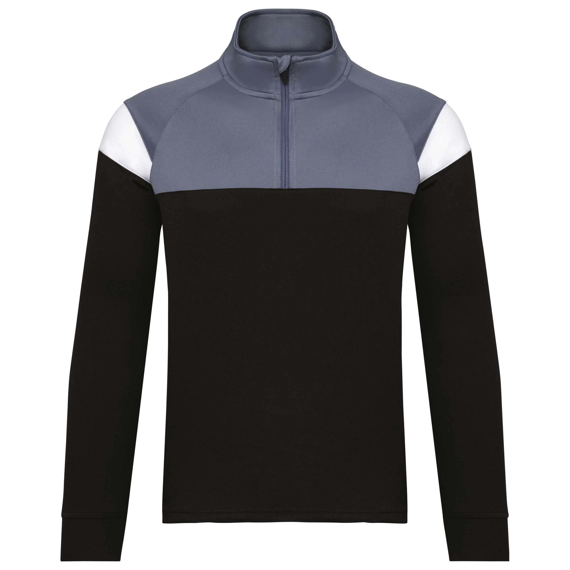 Sudadera de entrenamiento 1/4 de cremallera infantil Black / sporty grey