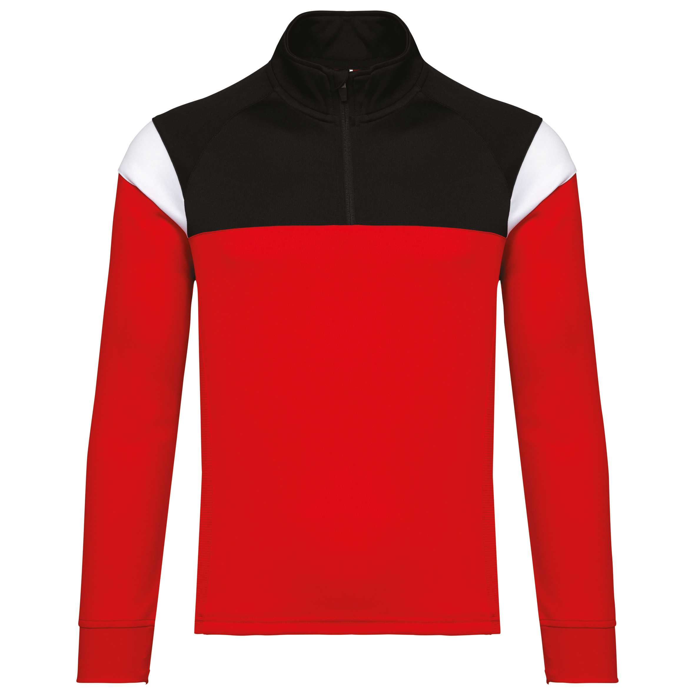 Sudadera de entrenamiento 1/4 de cremallera infantil Sporty Red / Black