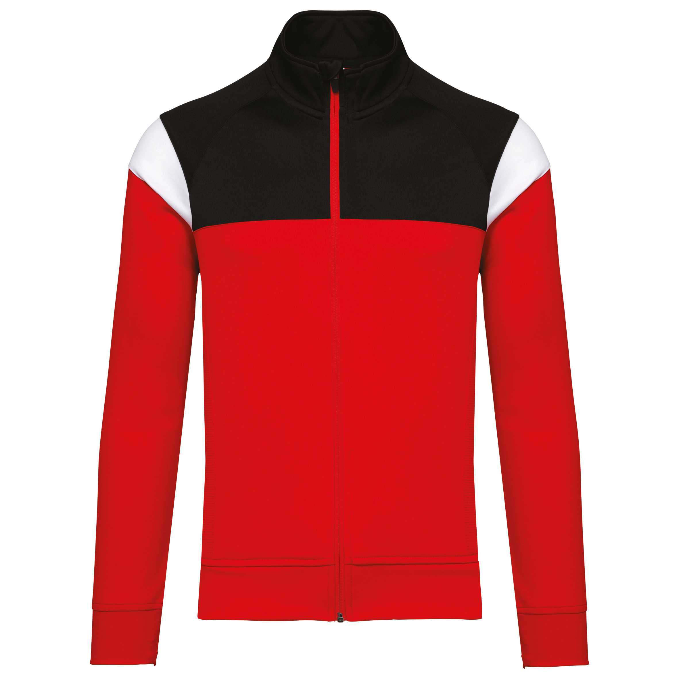 Chaqueta de chándal con cremallera unisex Sporty Red / Black