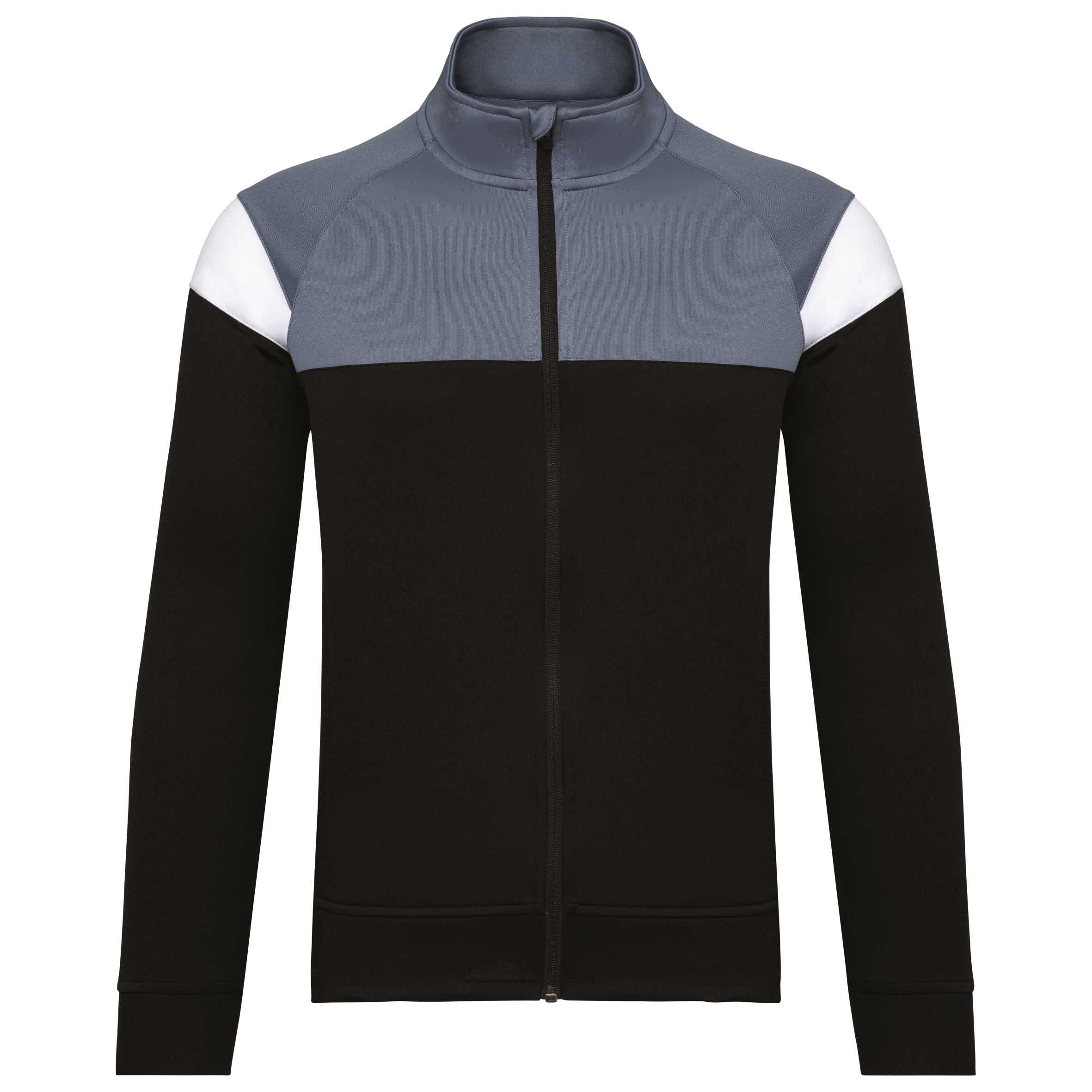 Chaqueta de chándal con cremallera infantil Black / sporty grey