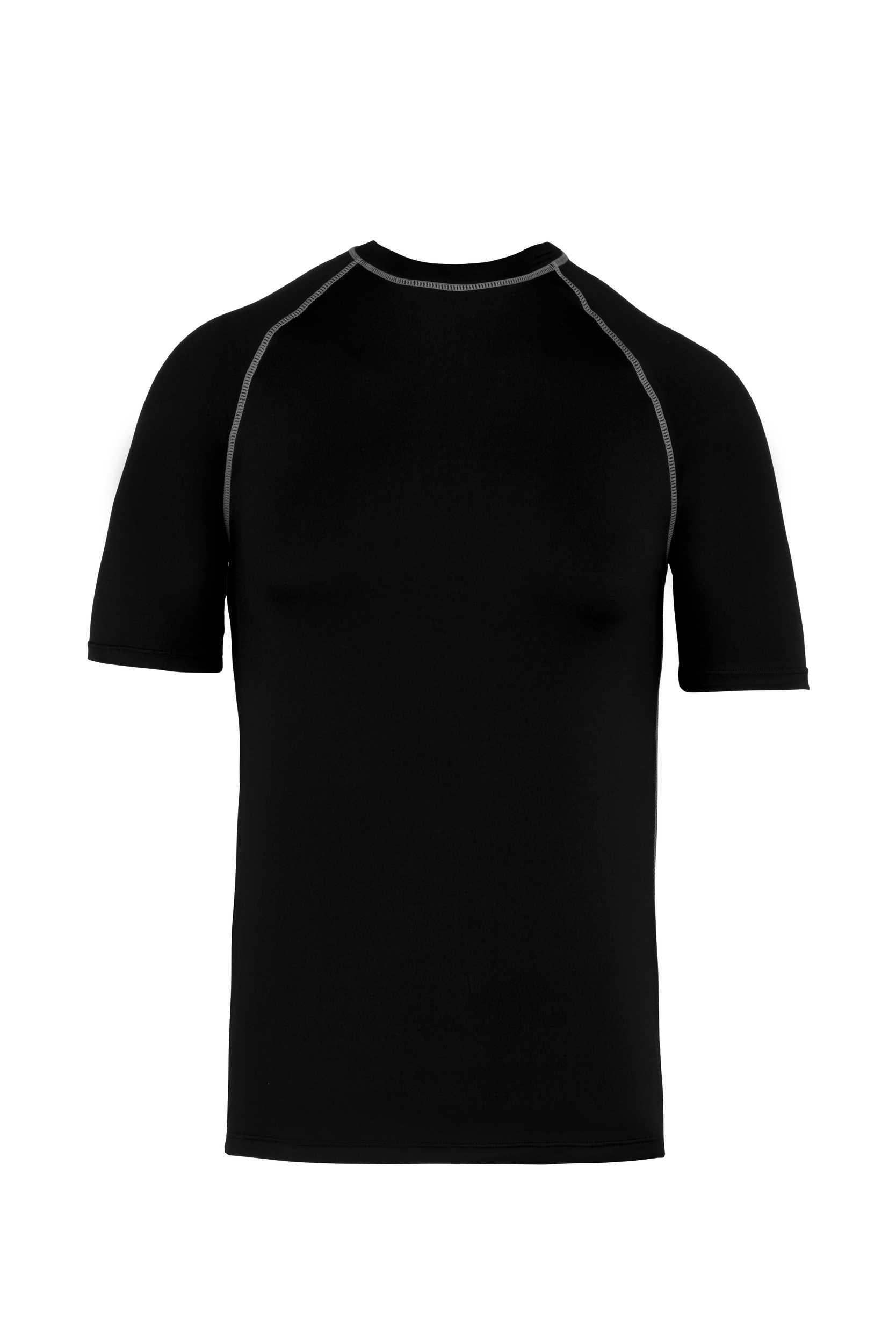 Camiseta surf con protección UV manga corta unisex Black