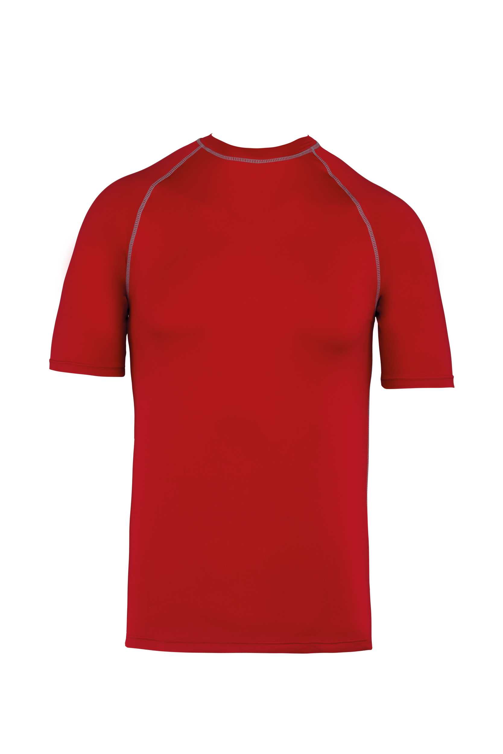 Camiseta surf con protección UV manga corta unisex Sporty Red