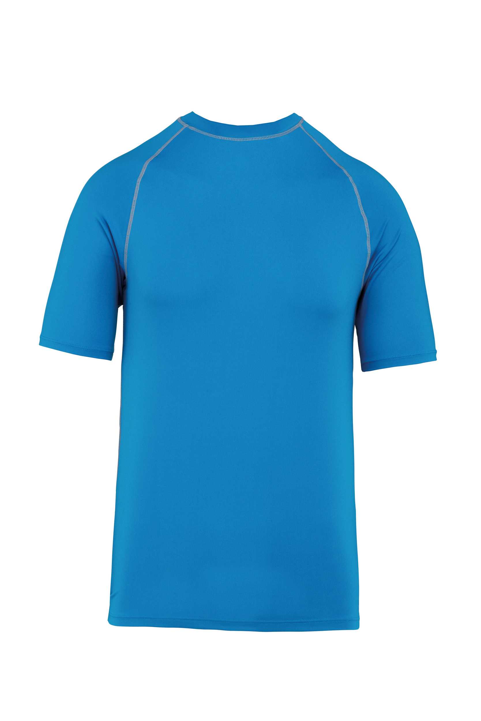 Camiseta surf con protección UV manga corta para niño Aqua Blue