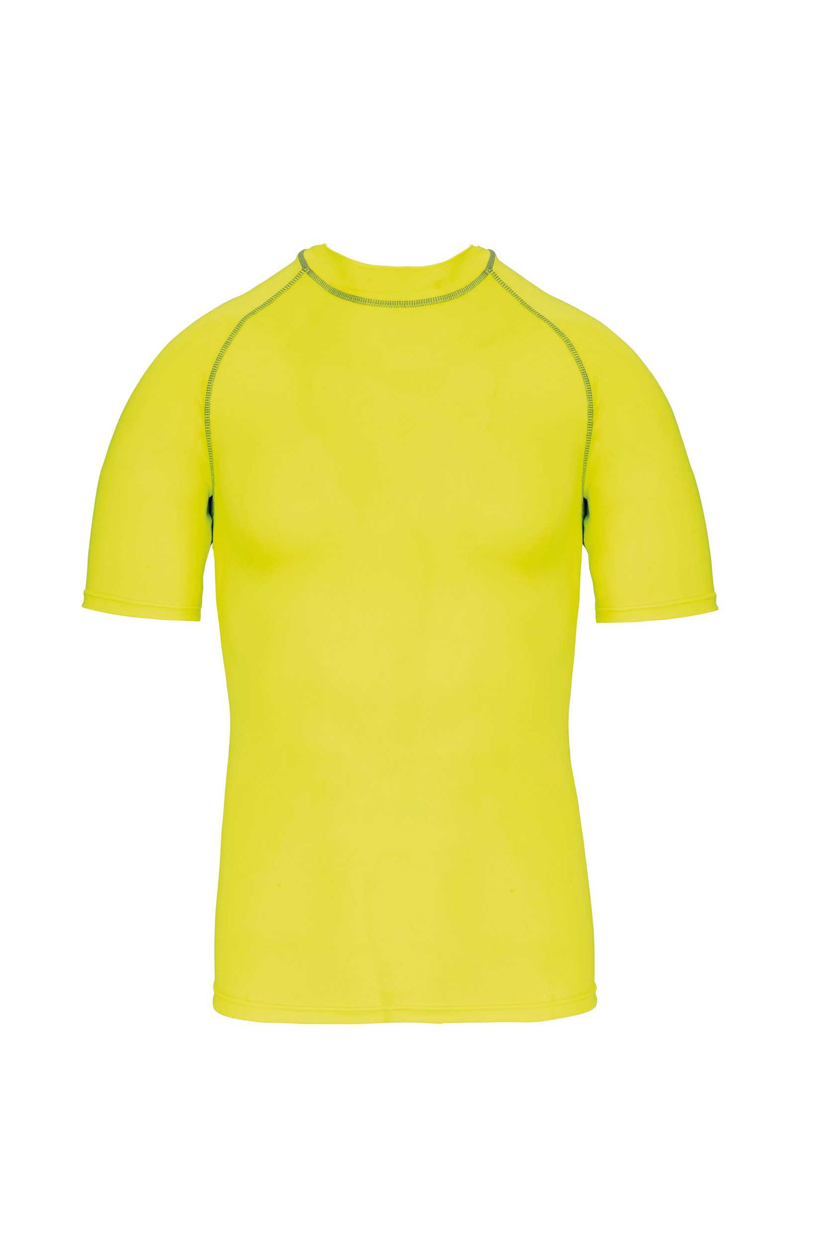 Camiseta surf con protección UV manga corta para niño Fluorescent Yellow