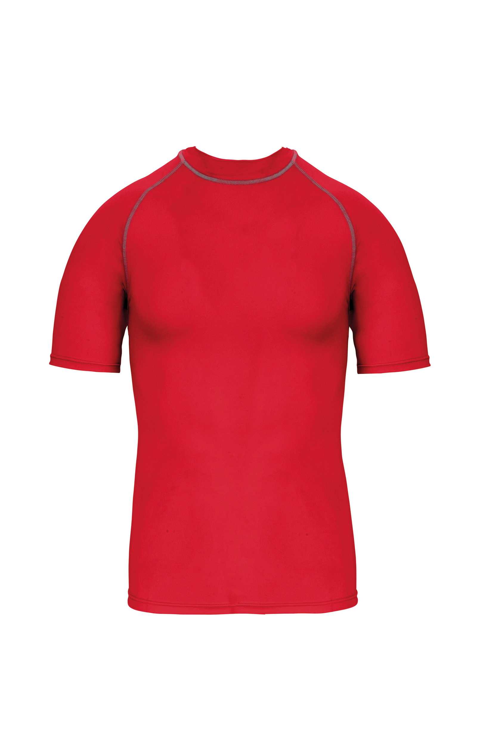 Camiseta surf con protección UV manga corta para niño Sporty Red