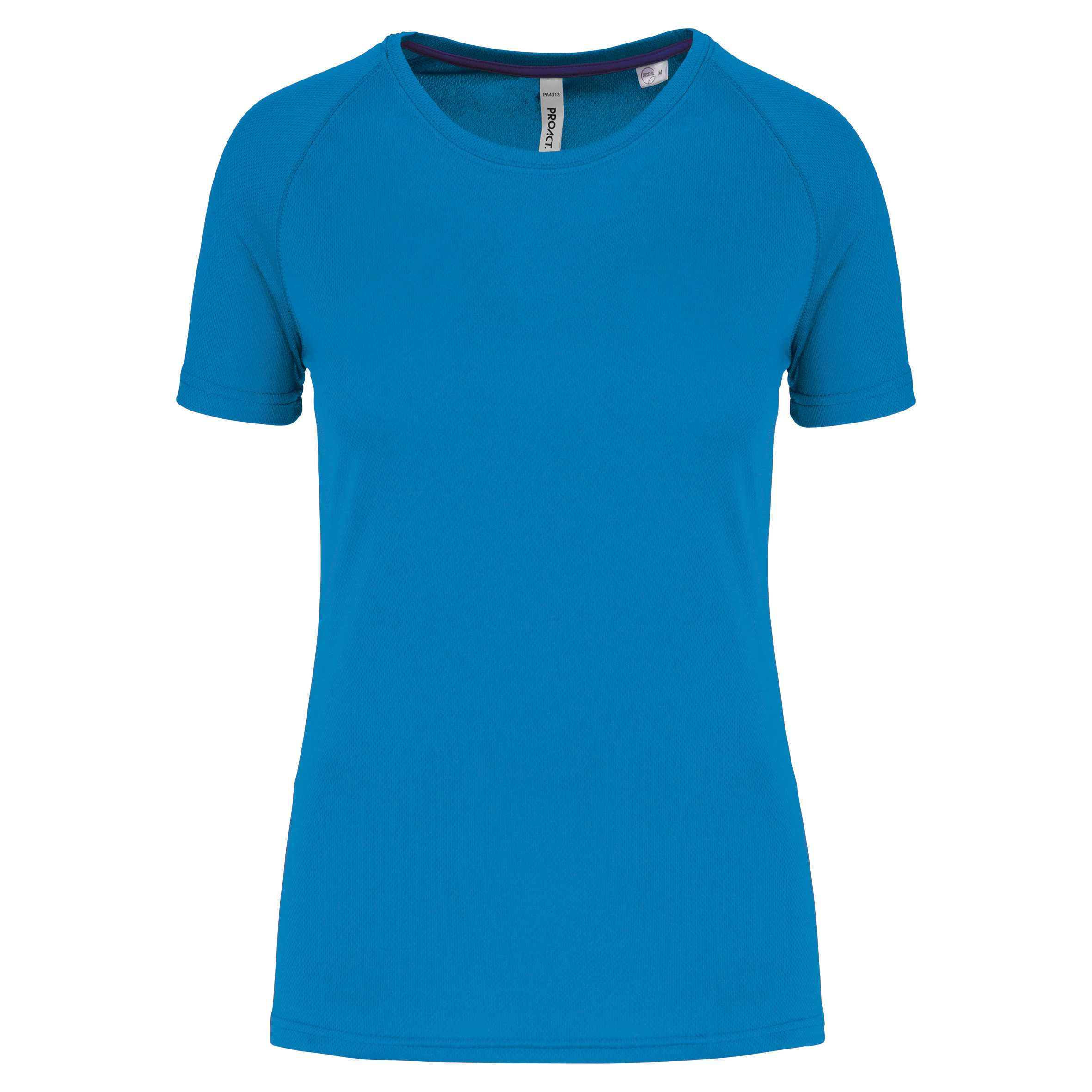 Camiseta deporte material reciclado mujer Aqua Blue