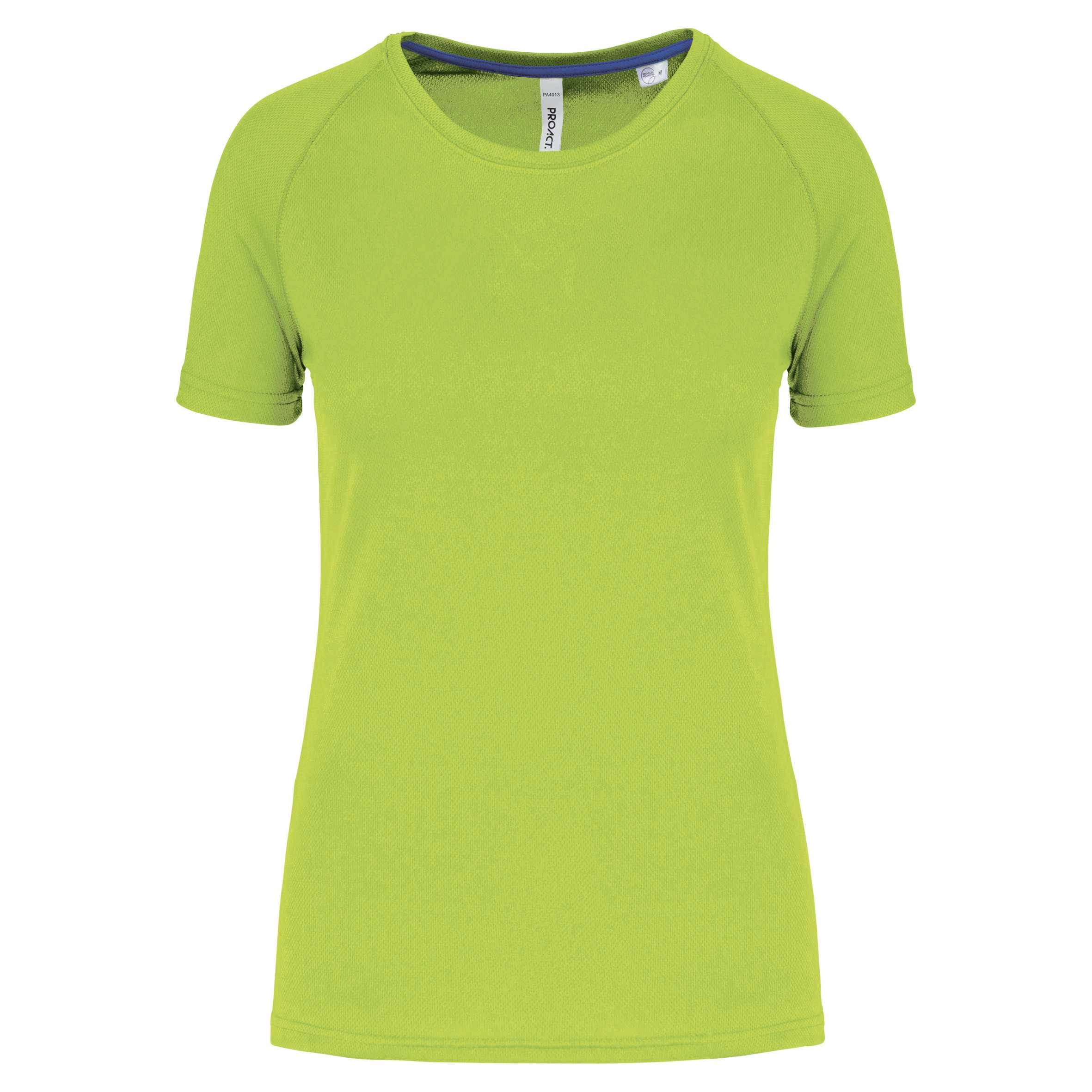 Camiseta deporte material reciclado mujer Lime