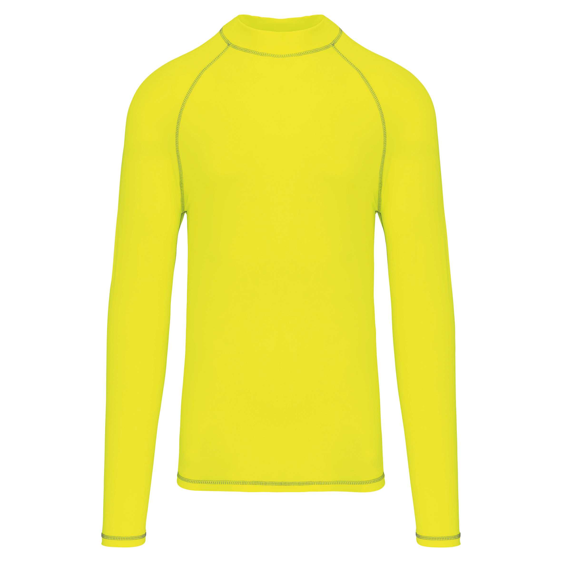 Camiseta surf con protección UV manga larga hombre Fluorescent Yellow