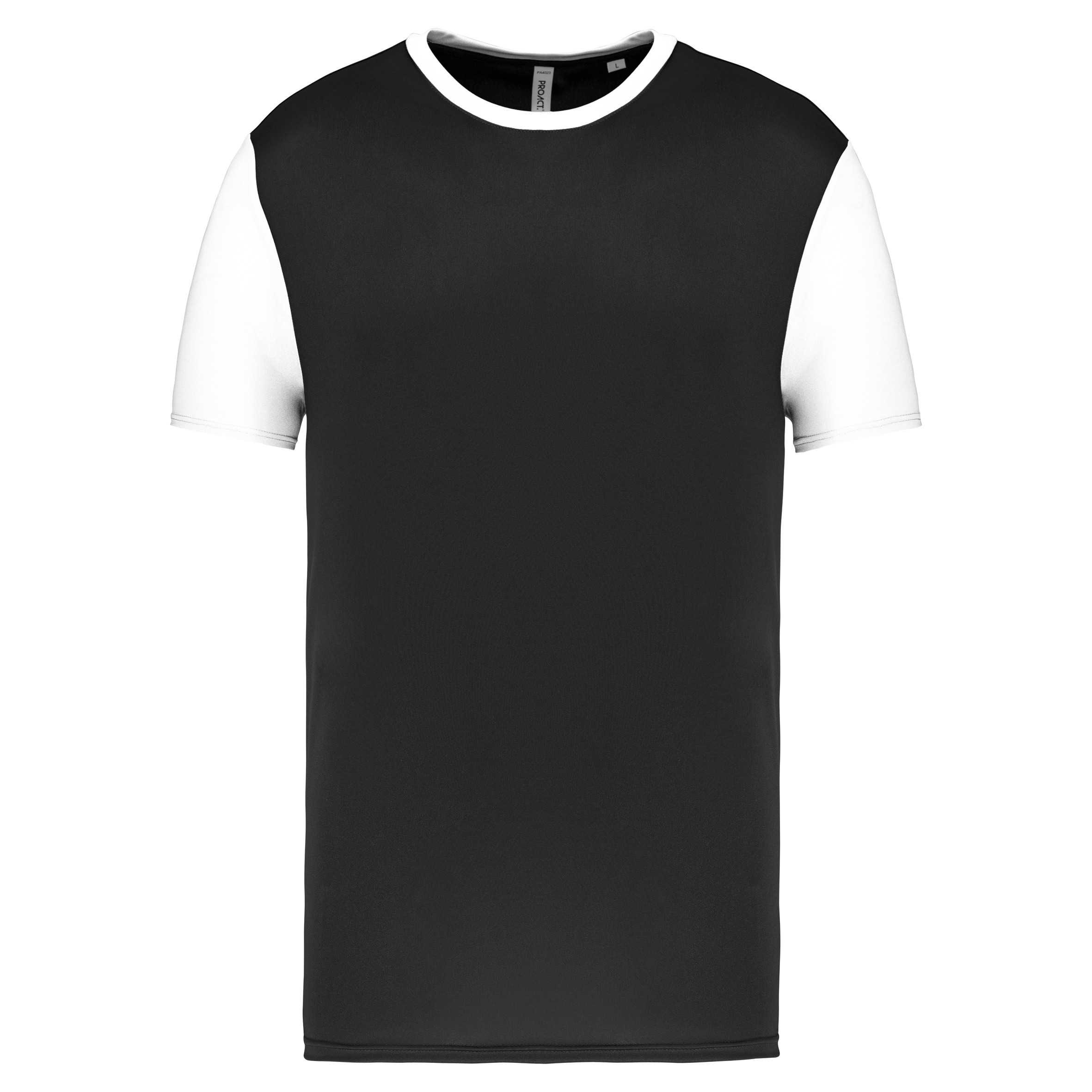 Camiseta bicolor adulto Black / White