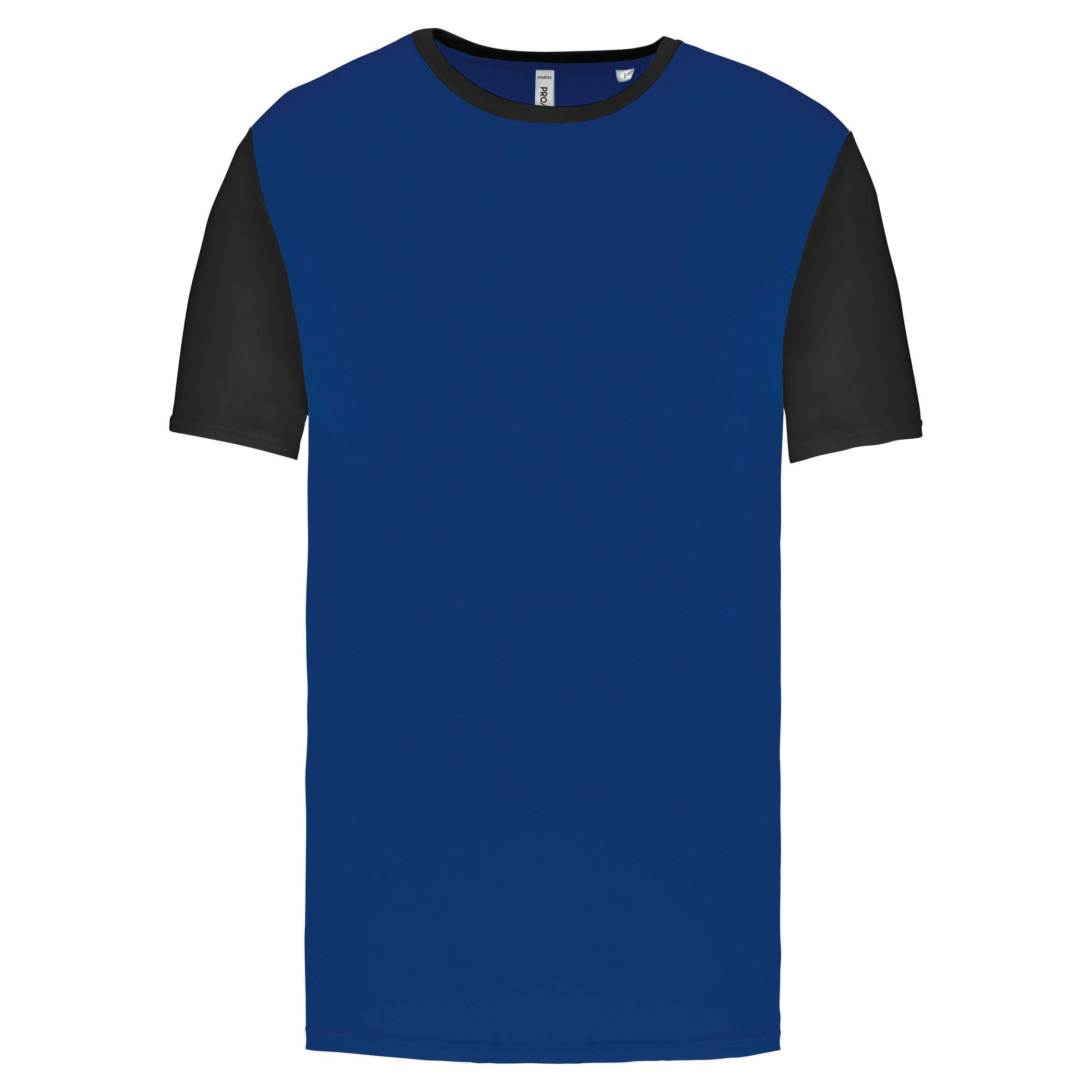 Camiseta bicolor adulto Dark Royal Blue / Black
