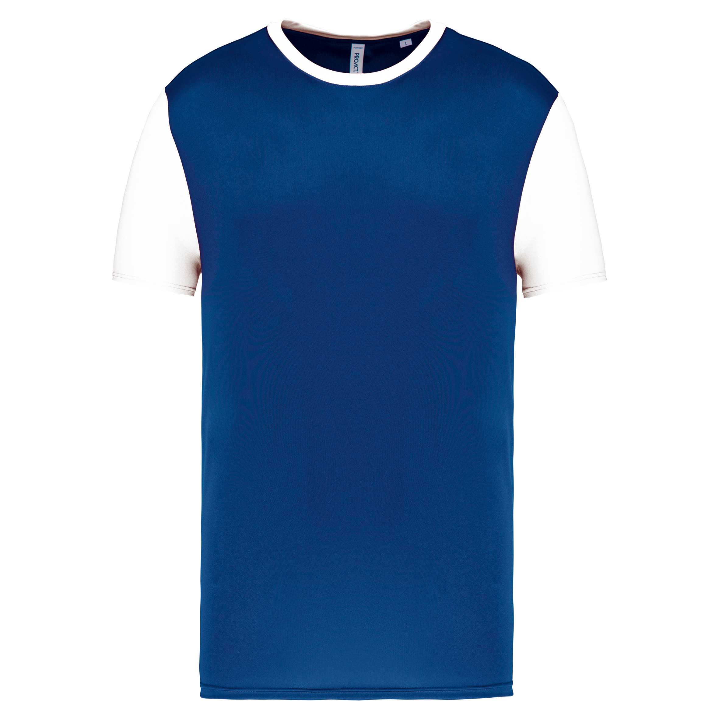 Camiseta bicolor adulto Dark Royal Blue / White